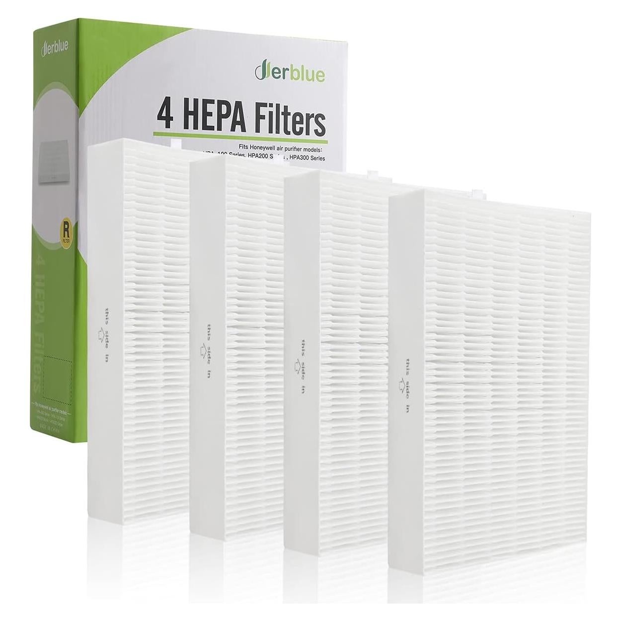 Filtros de Aire DerBlue 4pcs Compatible con Honeywell HPA