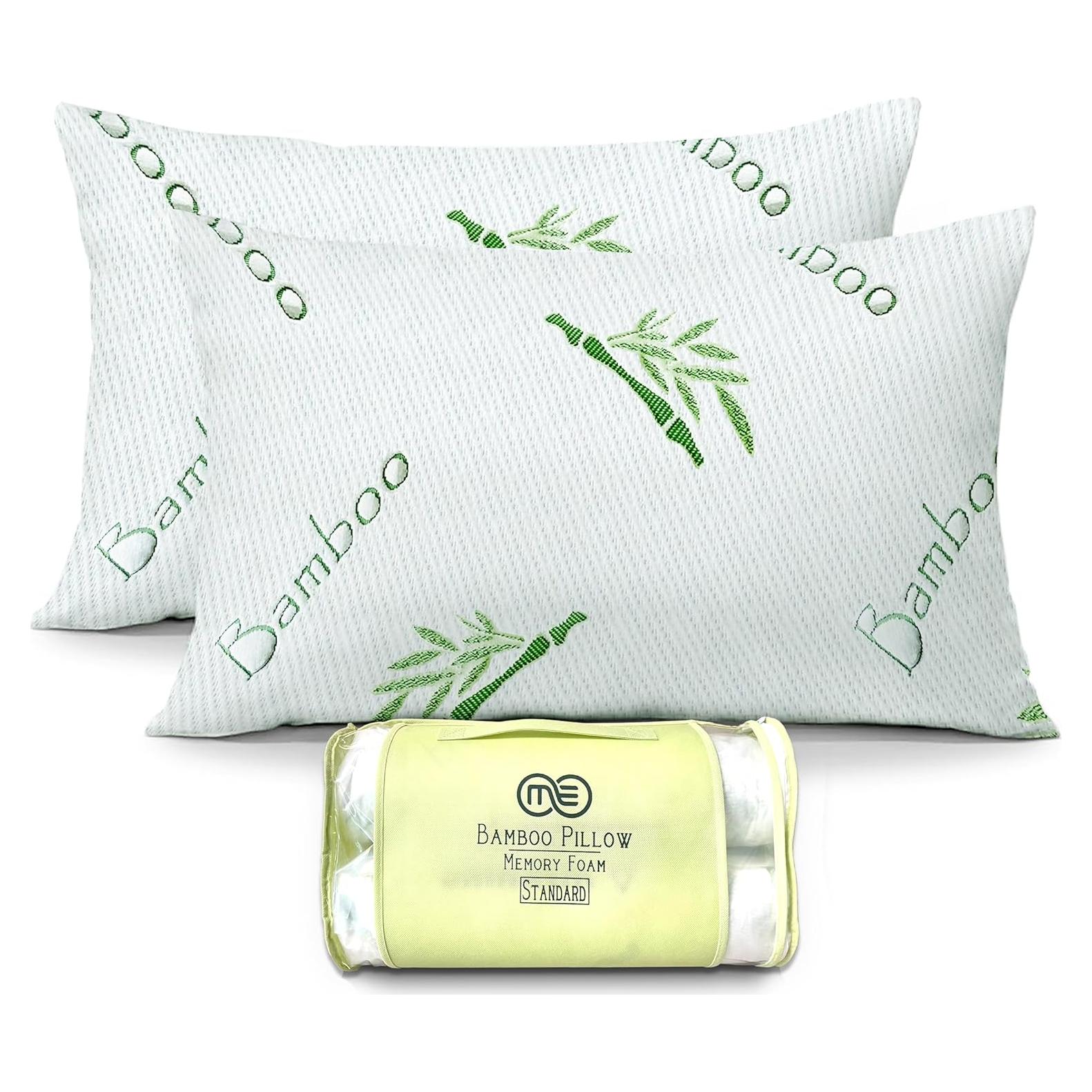 Almohadas de Espuma de Memoria OMEO Estándar 2 Pack Frescas