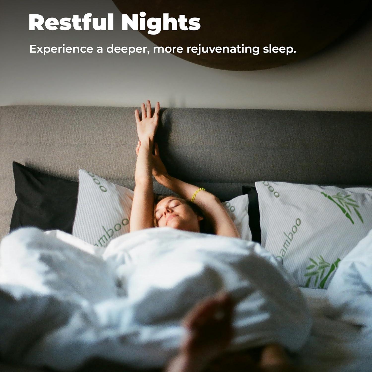 Almohadas de Espuma de Memoria OMEO Estándar 2 Pack Frescas