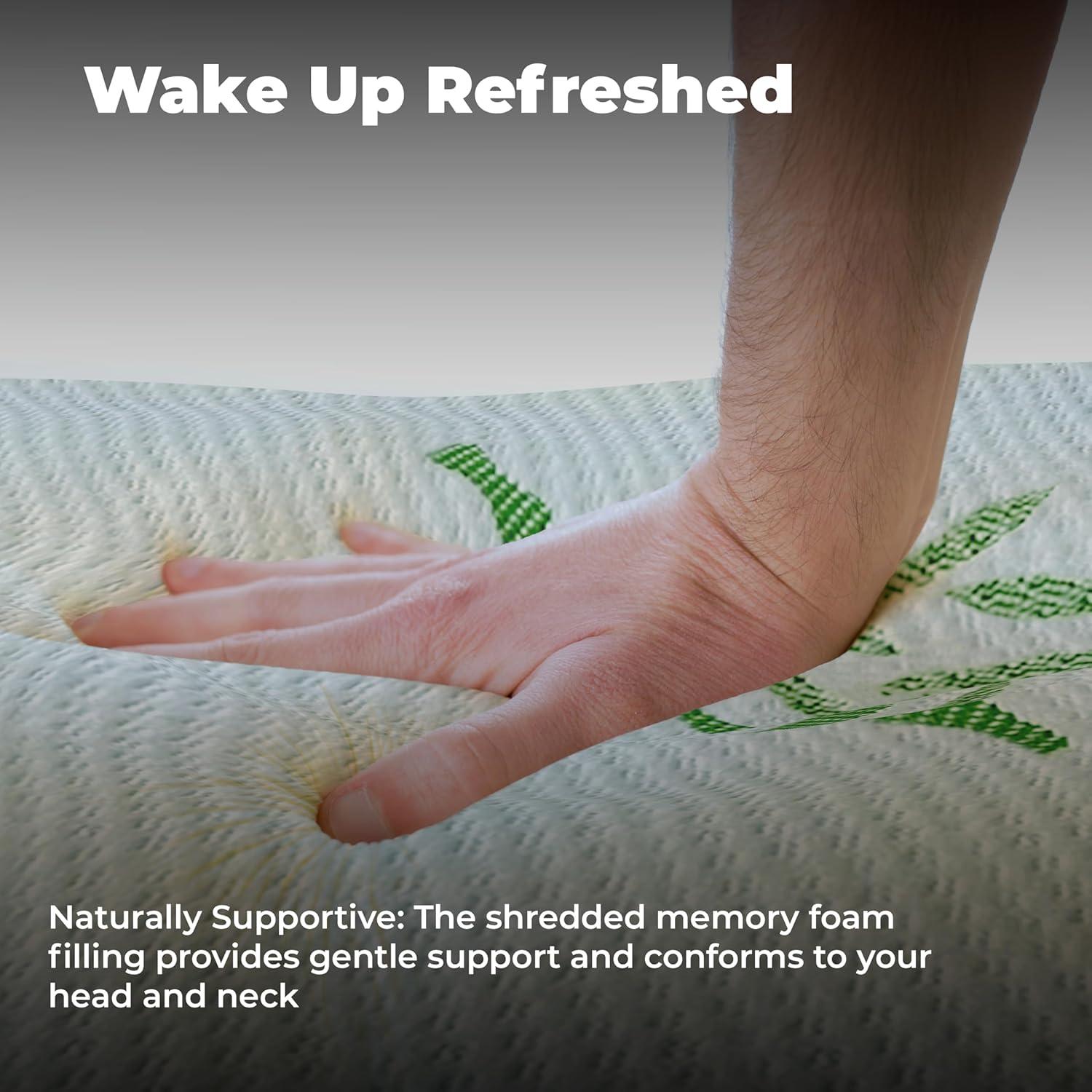 Almohadas de Espuma de Memoria OMEO Estándar 2 Pack Frescas