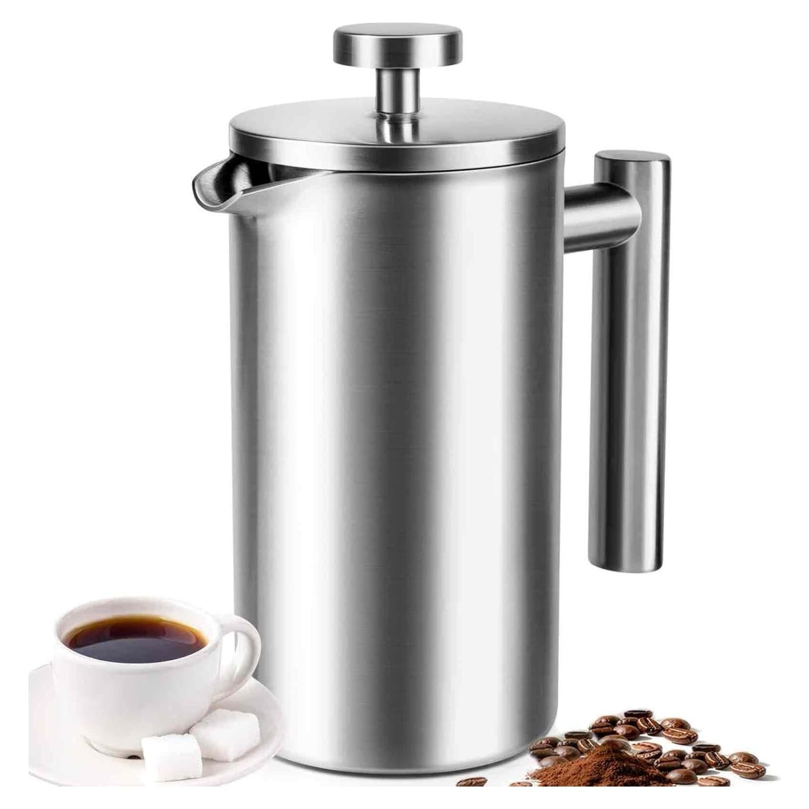 Prensa Francesa de Café AgcKuzt 34 oz Acero Inoxidable Doble Pared