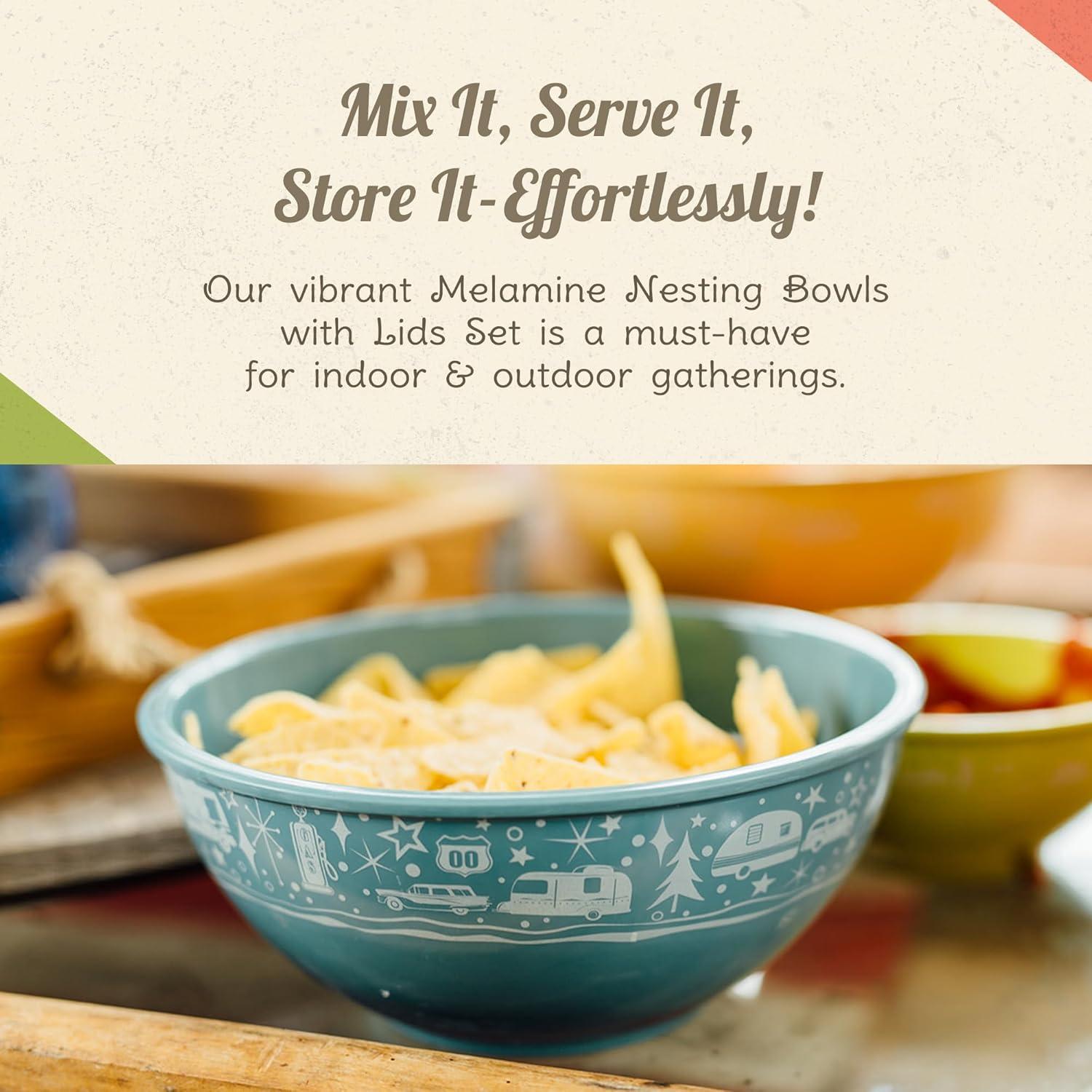 Juego de Tazones Apilables Camp Casual - 4 Piezas Sin BPA