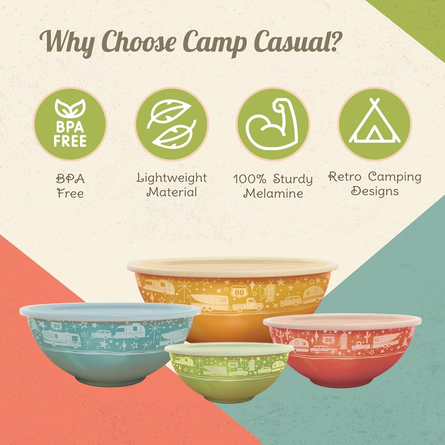 Juego de Tazones Apilables Camp Casual - 4 Piezas Sin BPA