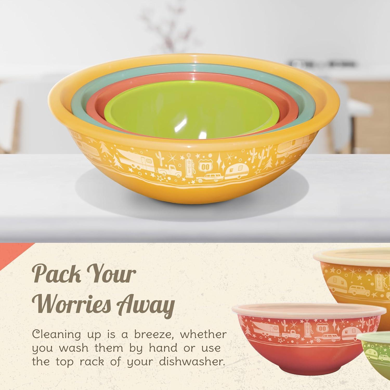 Juego de Tazones Apilables Camp Casual - 4 Piezas Sin BPA