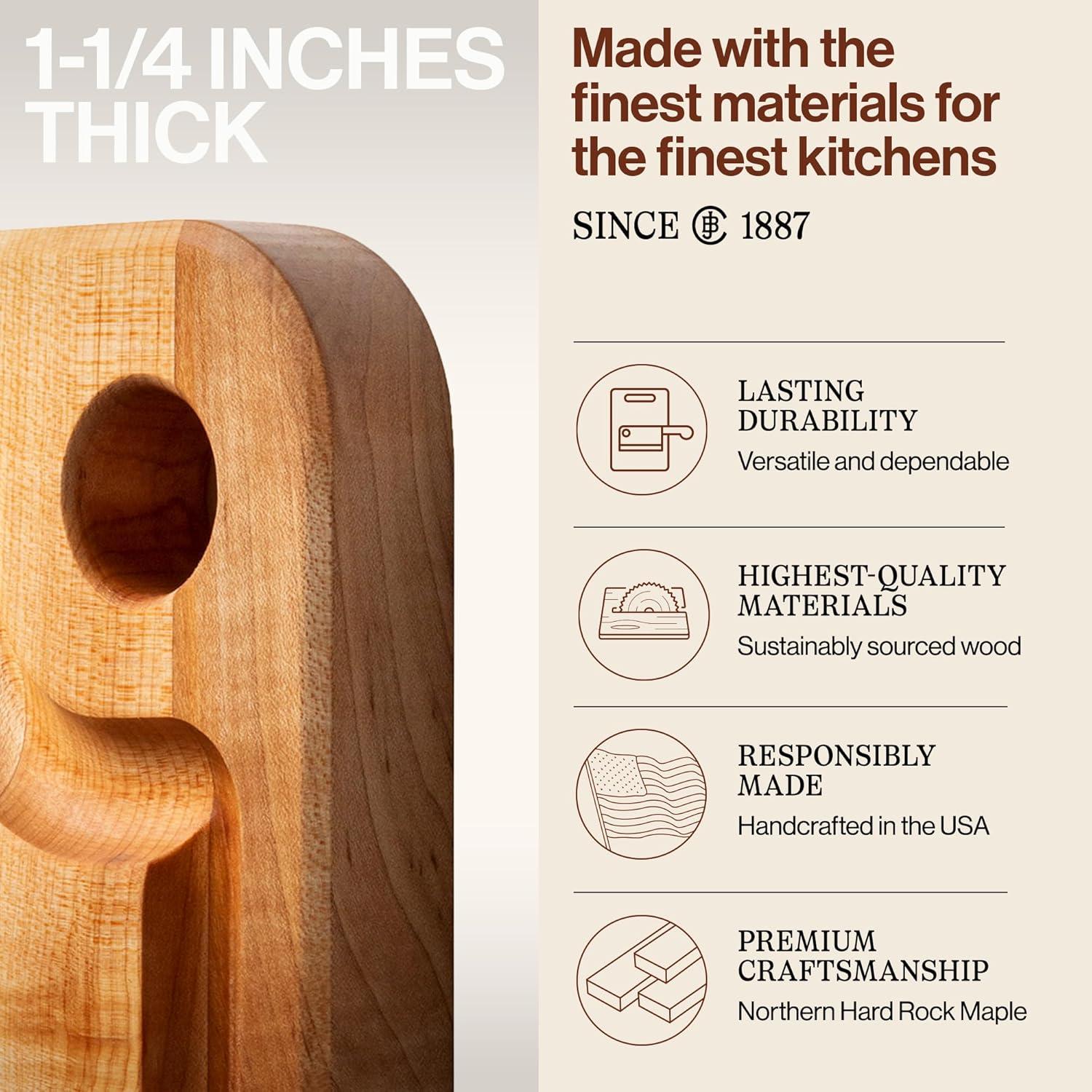 Tabla de Cortar de Madera John Boos Prestige 40.6x25.4cm Reversible