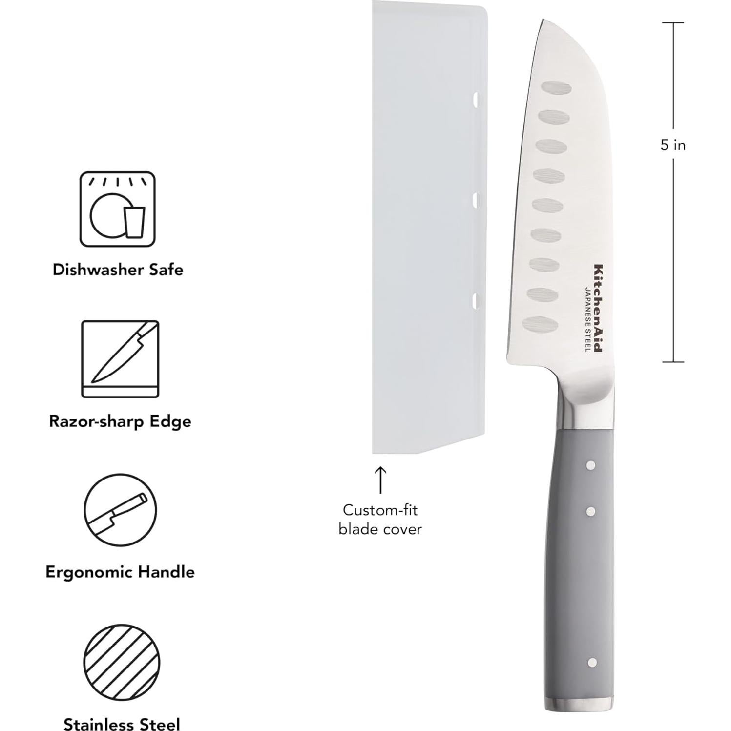 Cuchillo Santoku KitchenAid 12.7 cm Forjado Acero Inoxidable