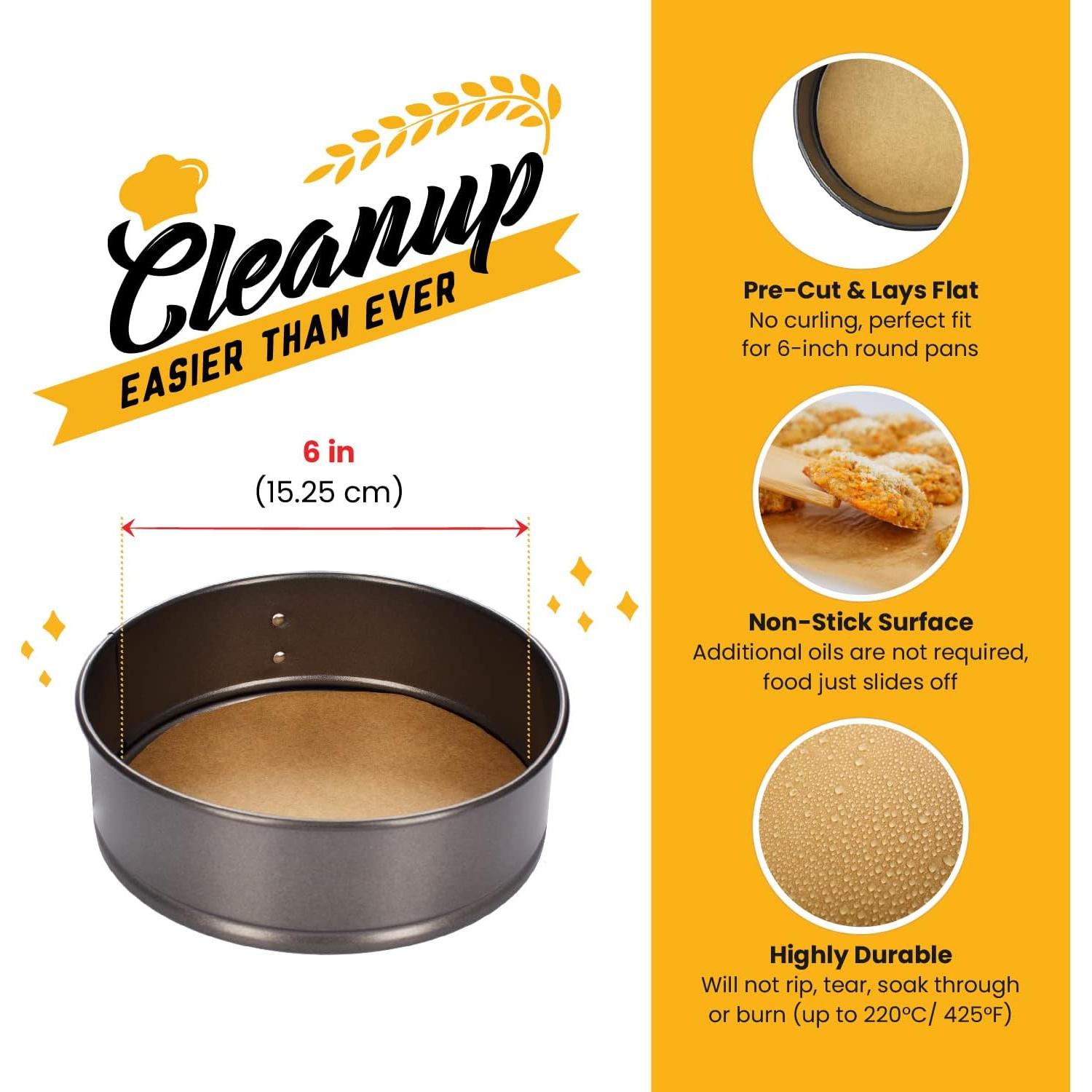 Hojas de Papel Pergamino Precortadas Baker's Signature 220 Unidades 15 cm