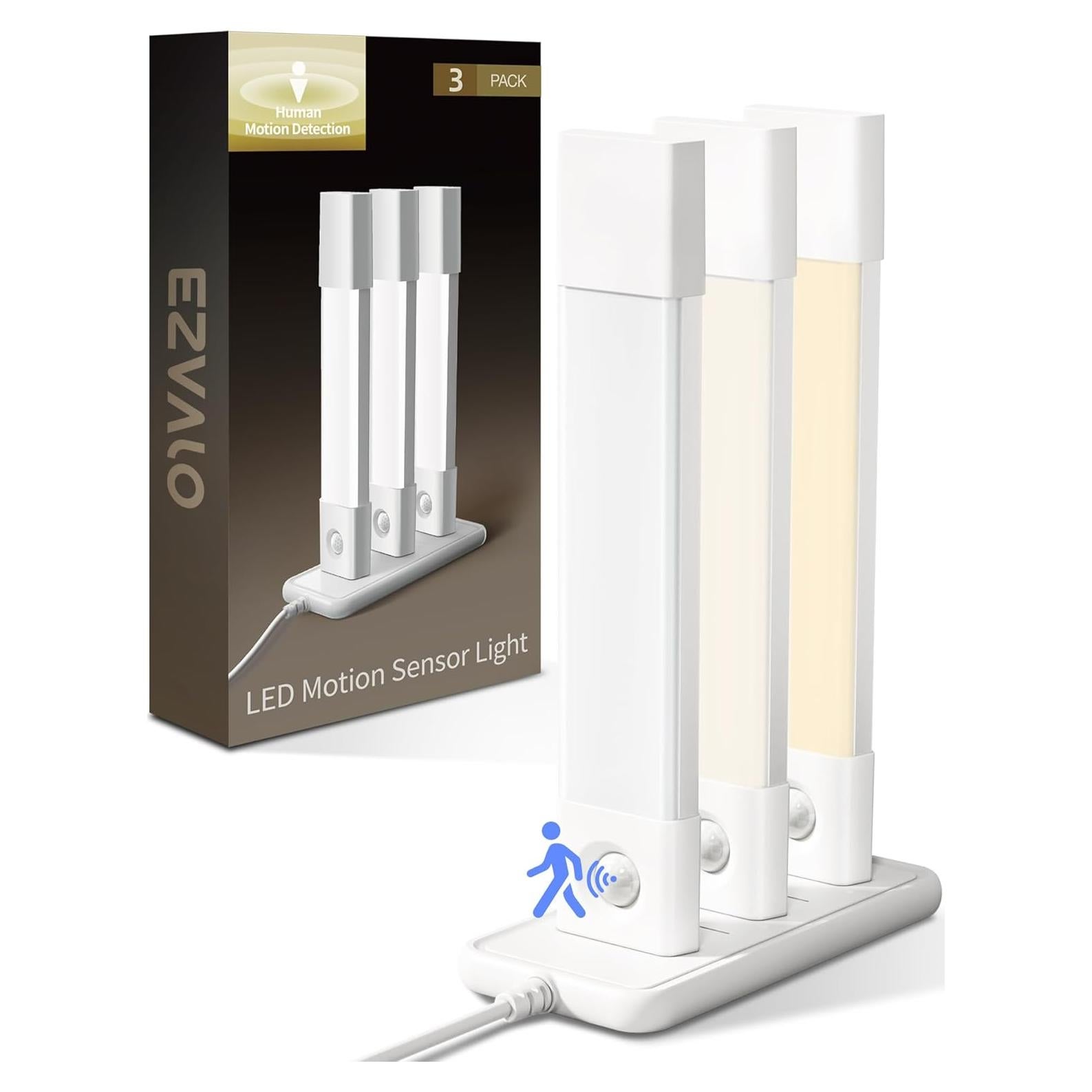 EZVALO 3 Luces LED Bajo Gabinete Inalámbricas Recargables