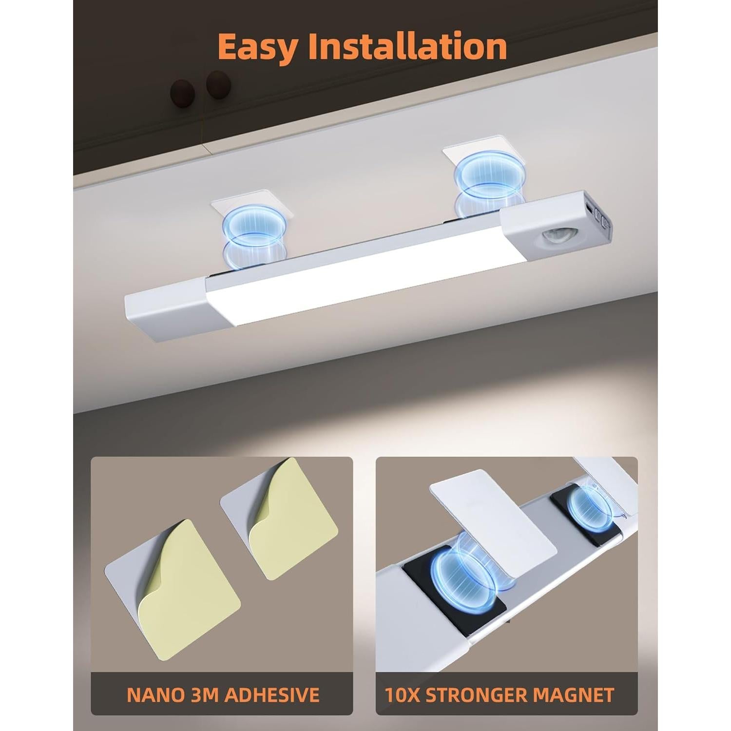 EZVALO 3 Luces LED Bajo Gabinete Inalámbricas Recargables