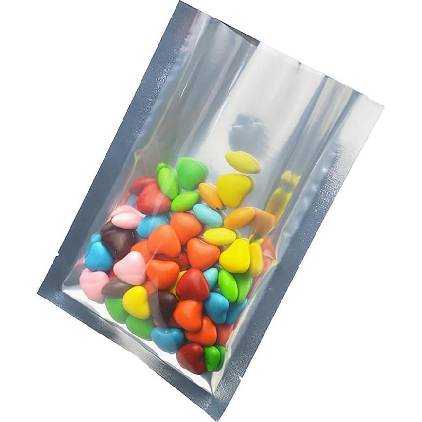 Bolsa de Mylar MITOB 11x16cm Plateada 100 Piezas Almacenamiento