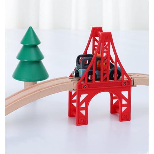 Puentes de tren de madera S.Z.S - 3 puentes colgantes y pistas