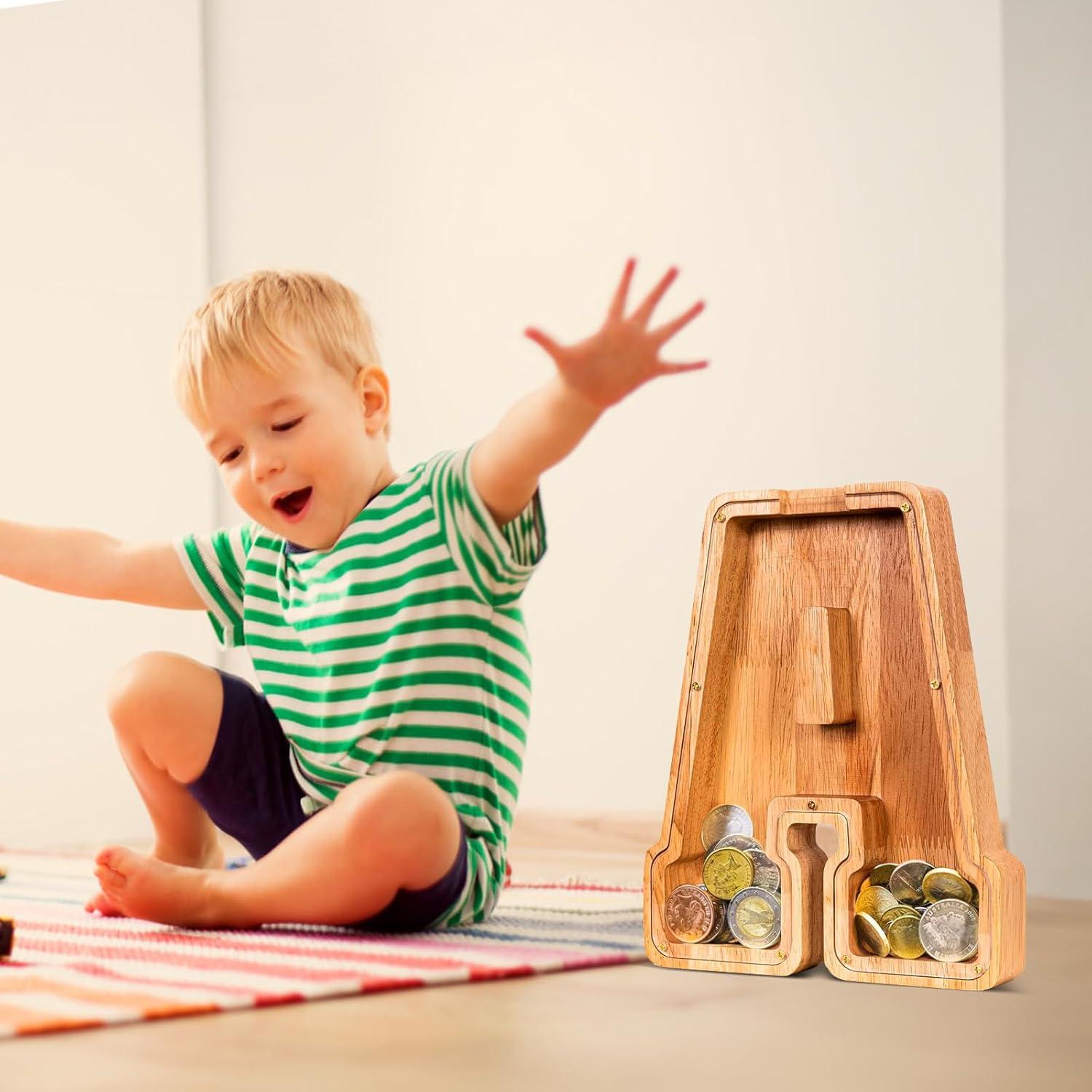 Hucha de Madera Personalizada Letra A SummiDate 22.86 cm