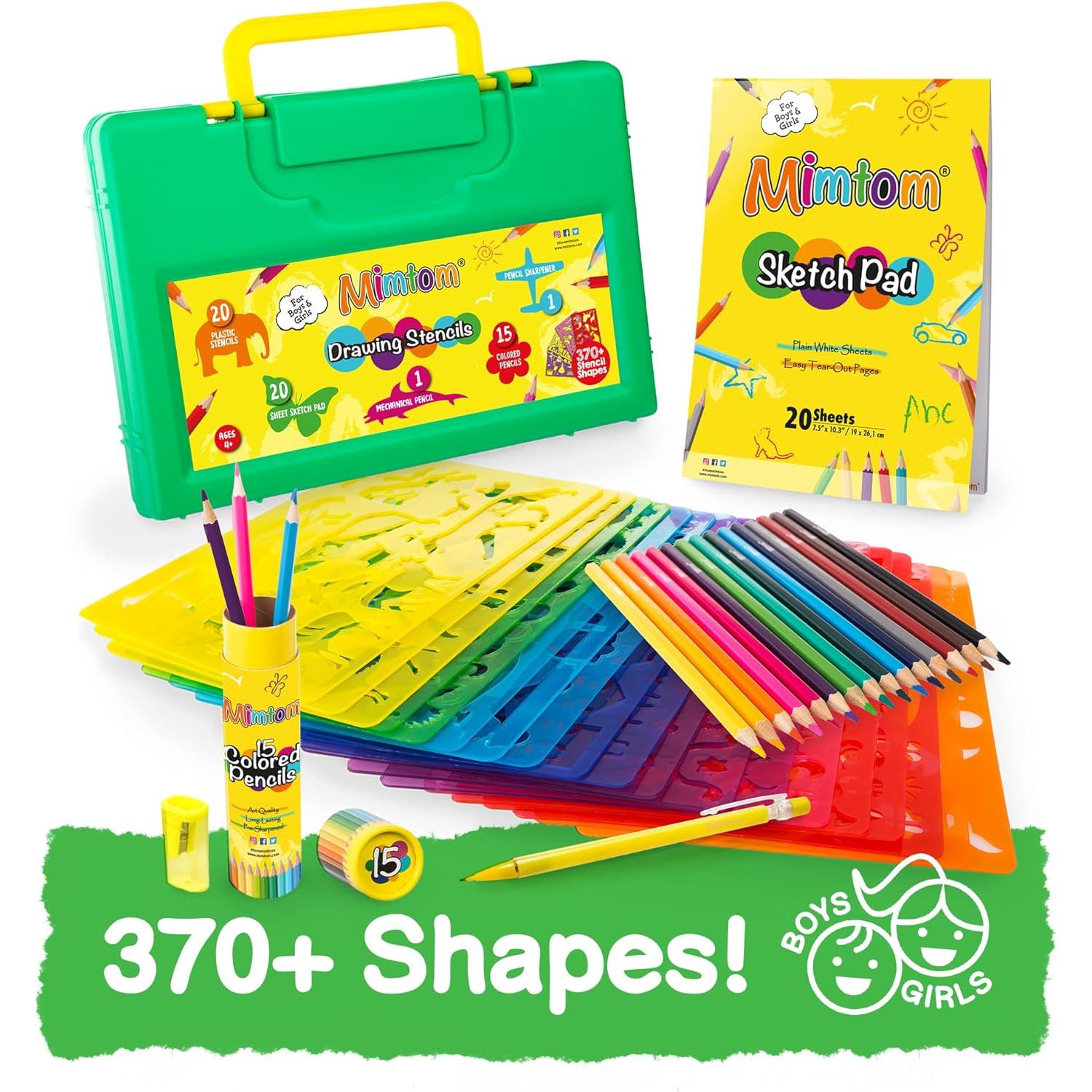 Kit de Plantillas de Dibujo Mimtom 60 Piezas para Niños