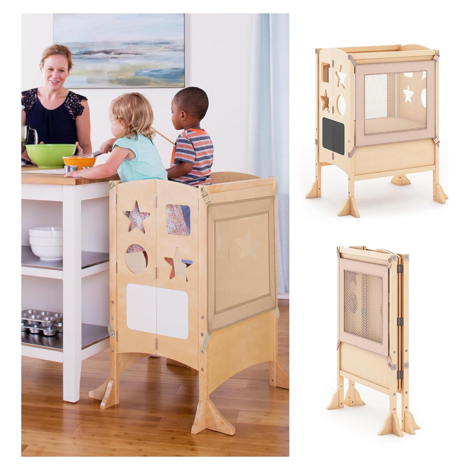 Taburete de Cocina Ajustable Guidecraft Kitchen Helper Doble