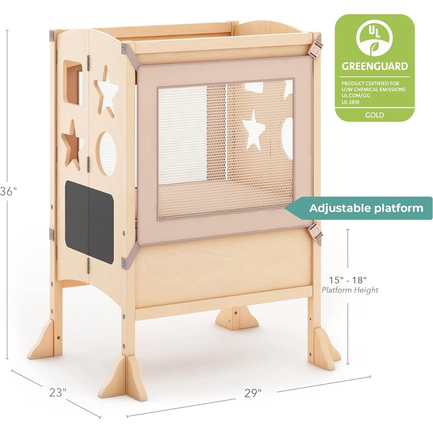 Taburete de Cocina Ajustable Guidecraft Kitchen Helper Doble