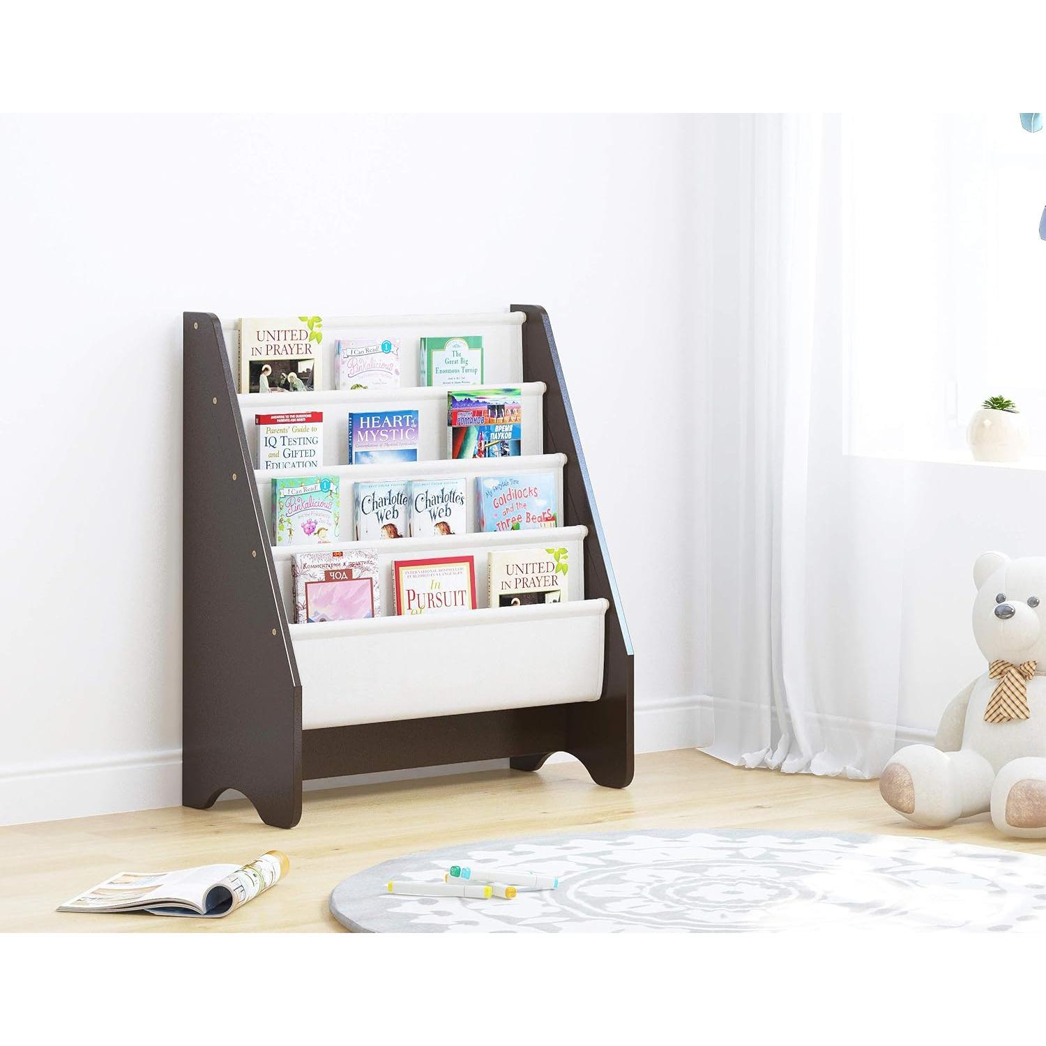 Estante de Libros para Niños UTEX 4 Niveles Espresso 63.5x71.1cm