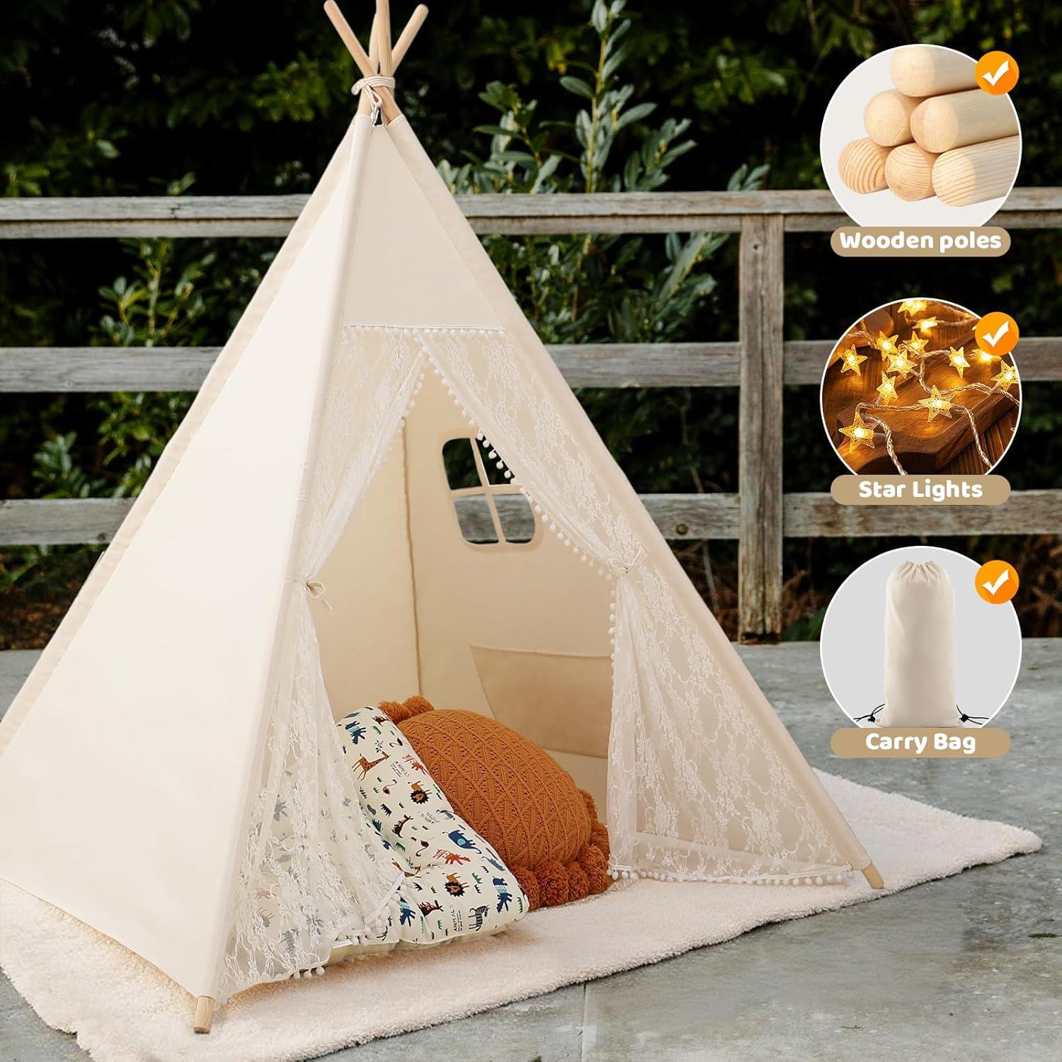 Tienda Teepee para Niños Huizhou - Juego Plegable con Encaje