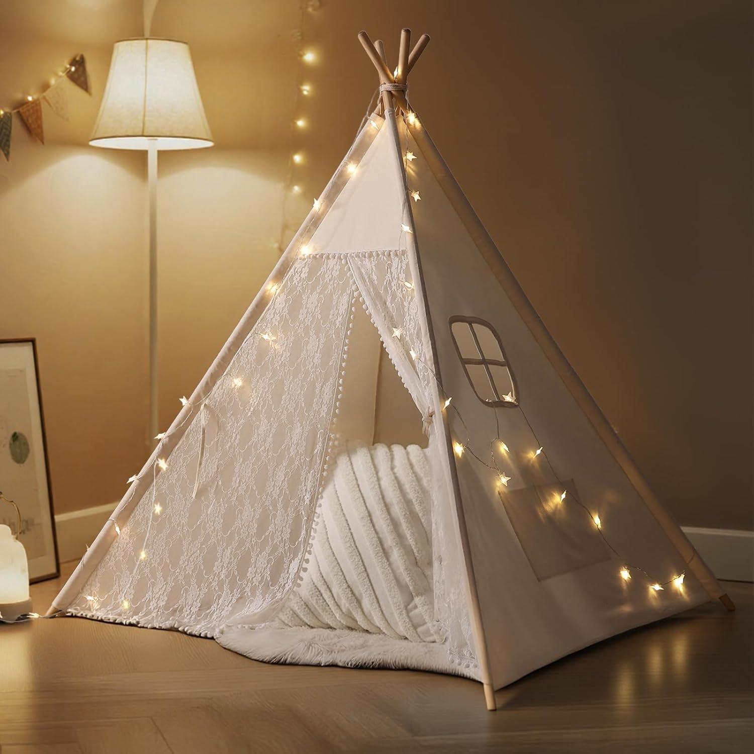 Tienda Teepee para Niños Huizhou - Juego Plegable con Encaje