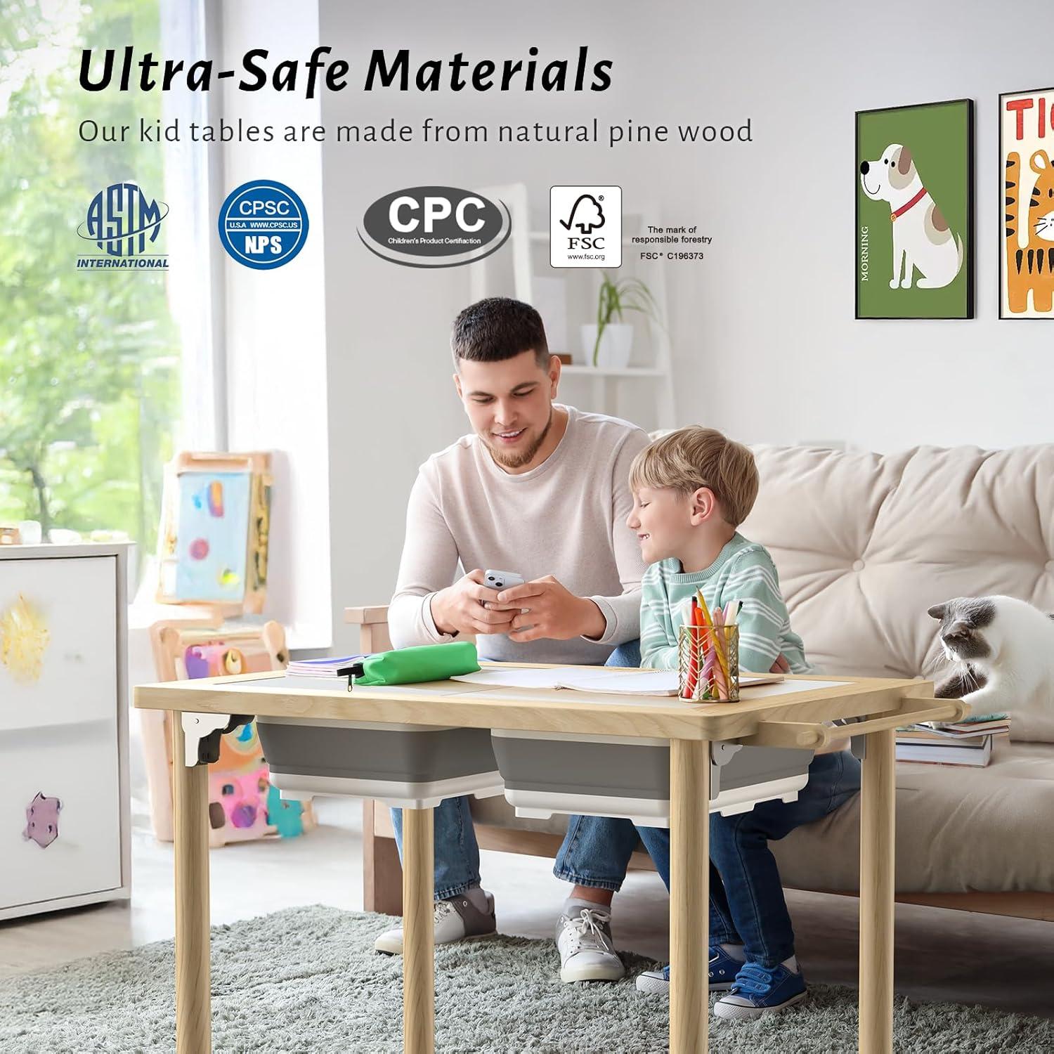 Mesa Sensorial Easyego KTCS-ETZ para Niños - Plegable con Contenedores