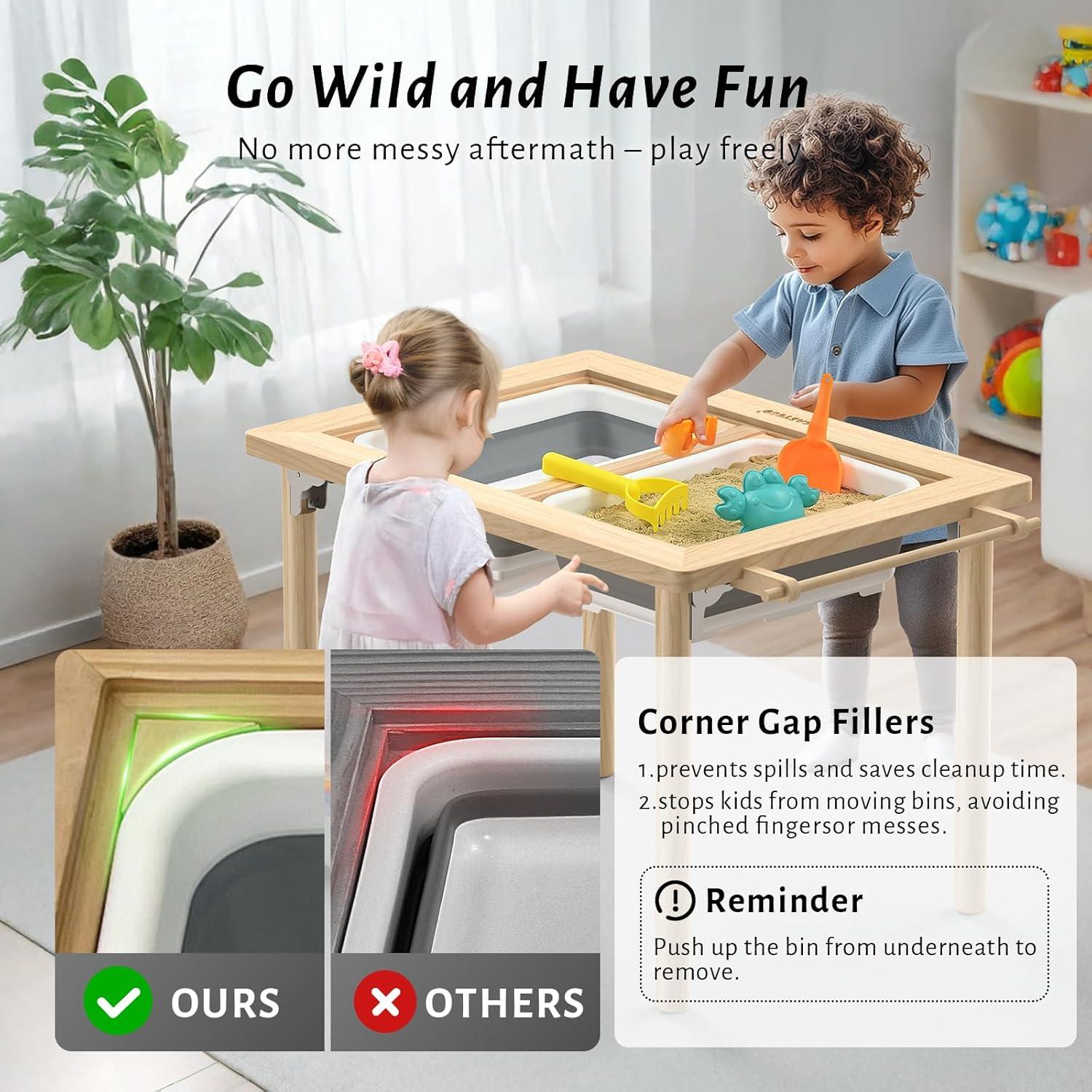 Mesa Sensorial Easyego KTCS-ETZ para Niños - Plegable con Contenedores