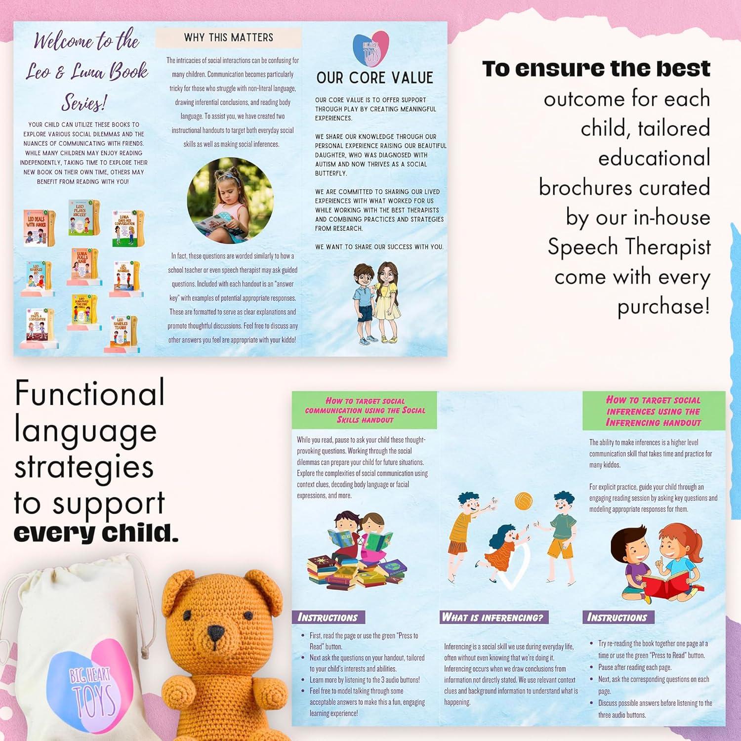 Libro de Sonido Interactivo Big Heart Toys - Leo Trata con la Ira