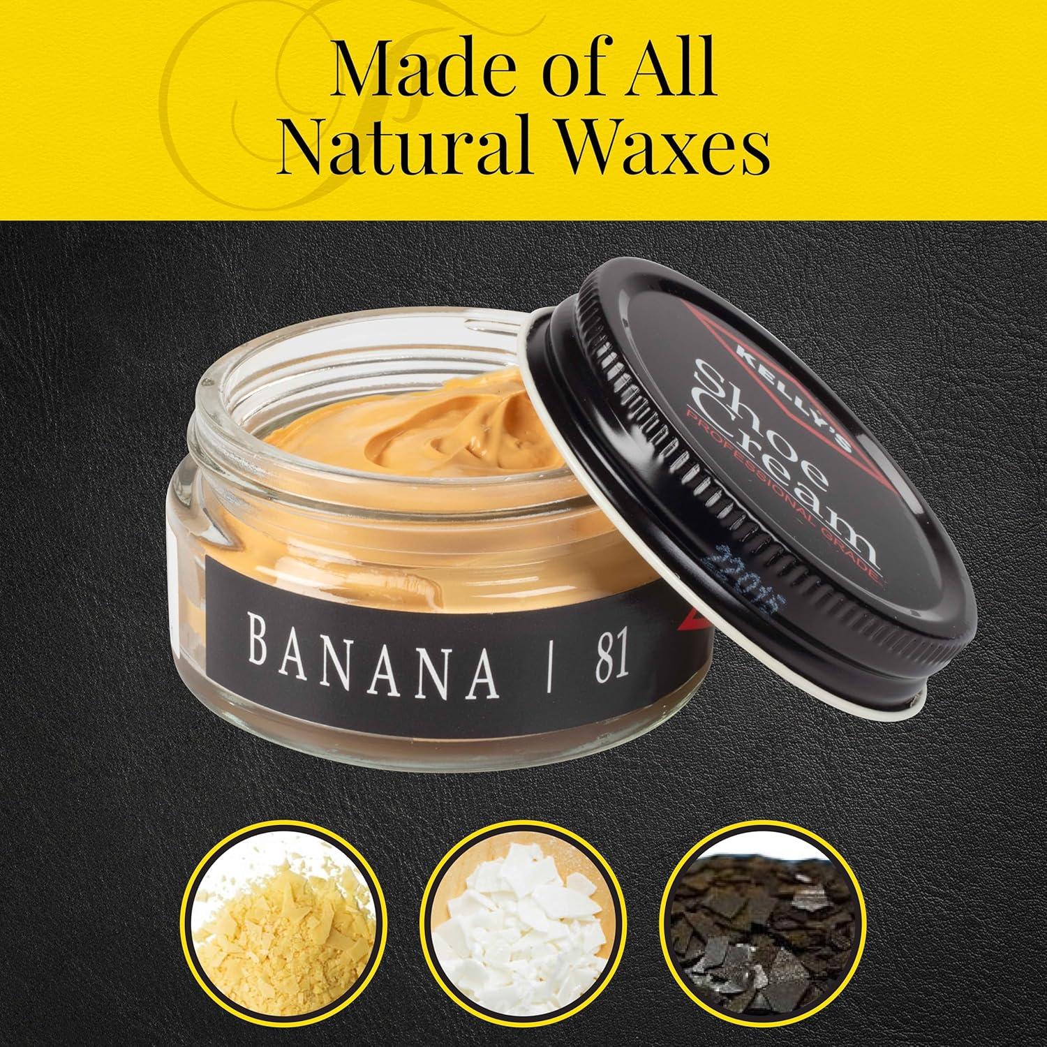 Pulimento de Zapatos Kelly 1.5 oz - Crema Profesional para Cuero Plátano