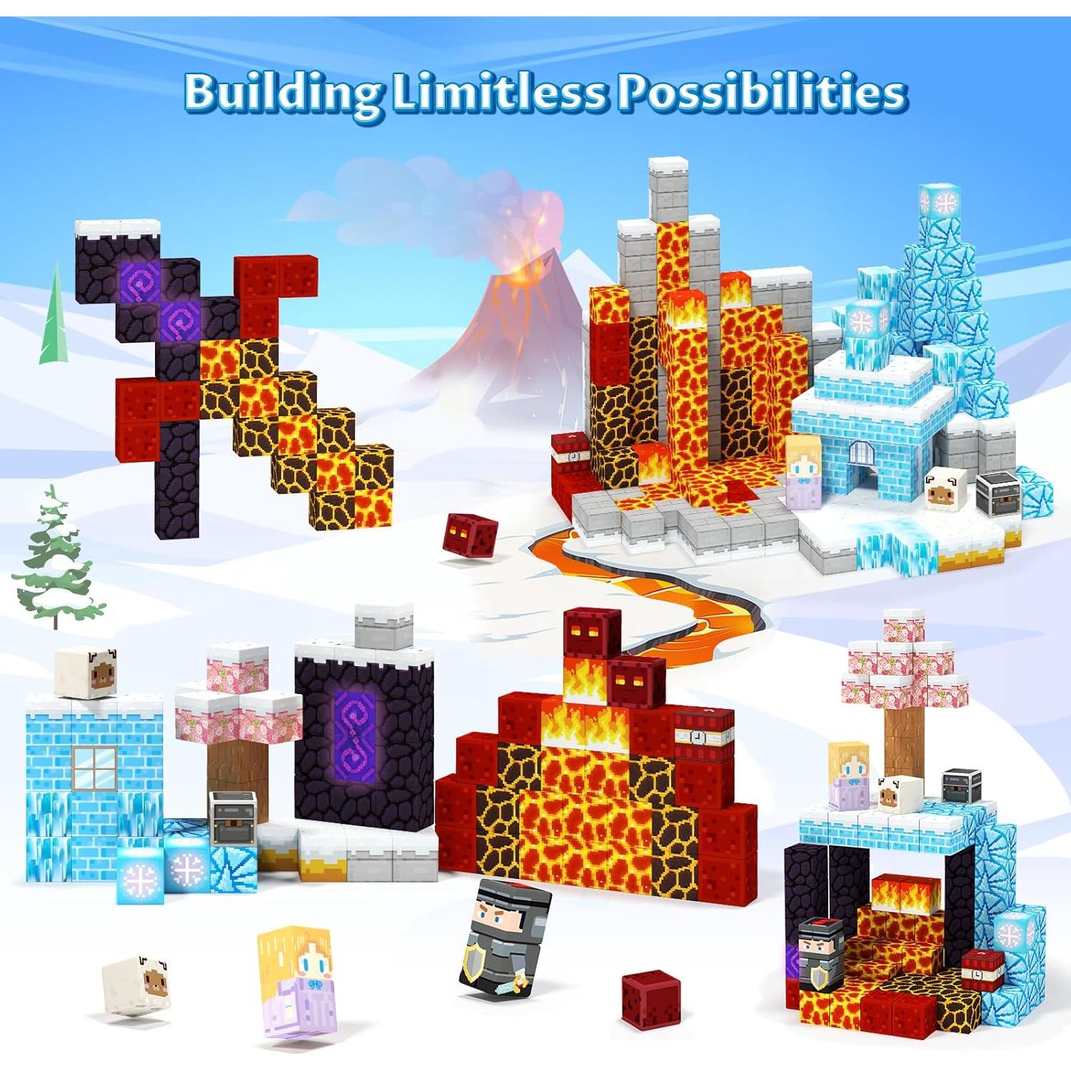 Bloques Magnéticos Hiwawind 80 Piezas Juguetes Educativos 3-14 Años