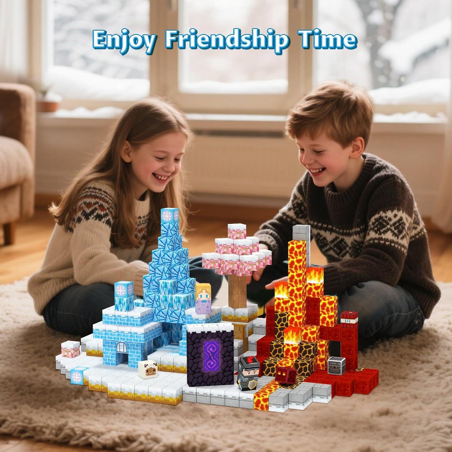 Bloques Magnéticos Hiwawind 80 Piezas Juguetes Educativos 3-14 Años