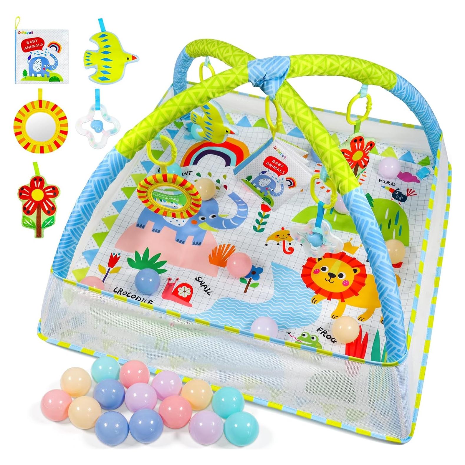 Alfombra de Juego para Bebés Dr.Rapeti 81x81 cm con Pelotas