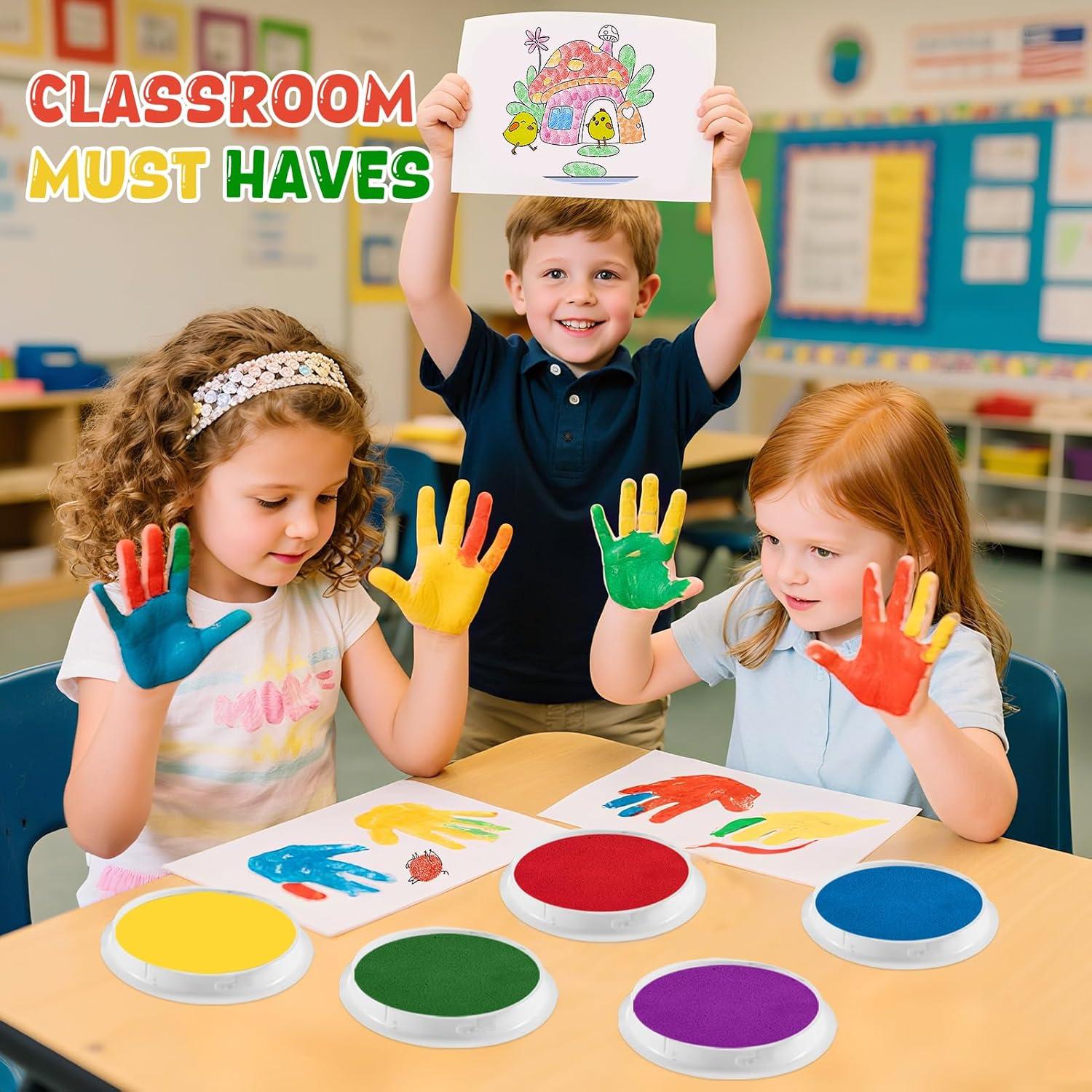 Almohadillas de Tinta Grandes Biggun - 12 Colores Lavables