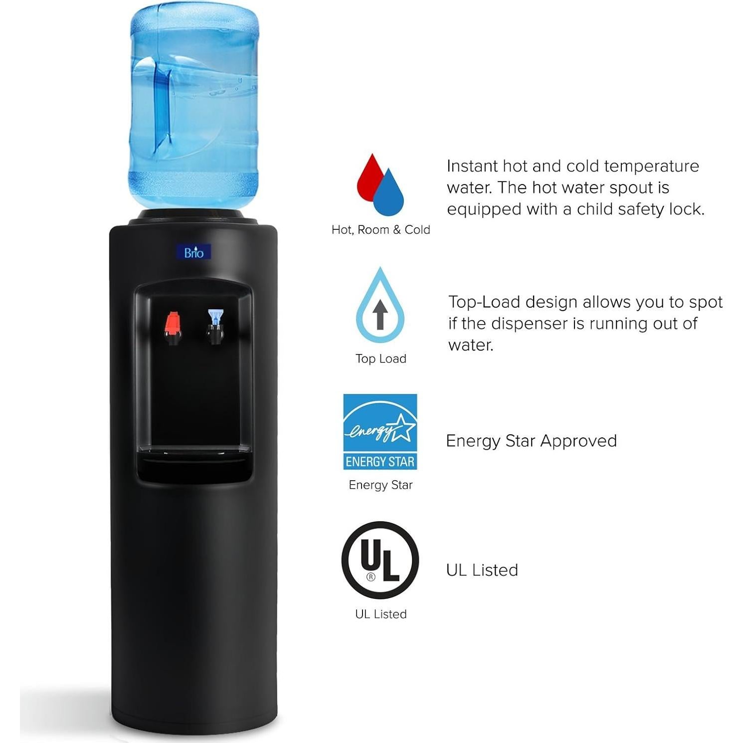 Dispensador de Agua Brio CL520 Frío y Caliente 18,93L