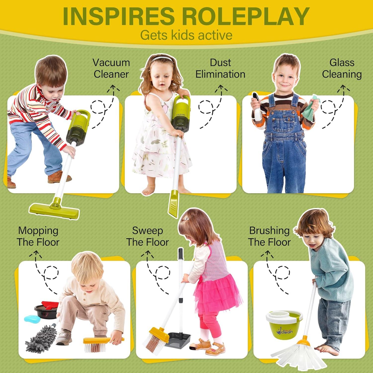 Juego de Limpieza Dreamon 14 Piezas con Aspiradora 2 en 1