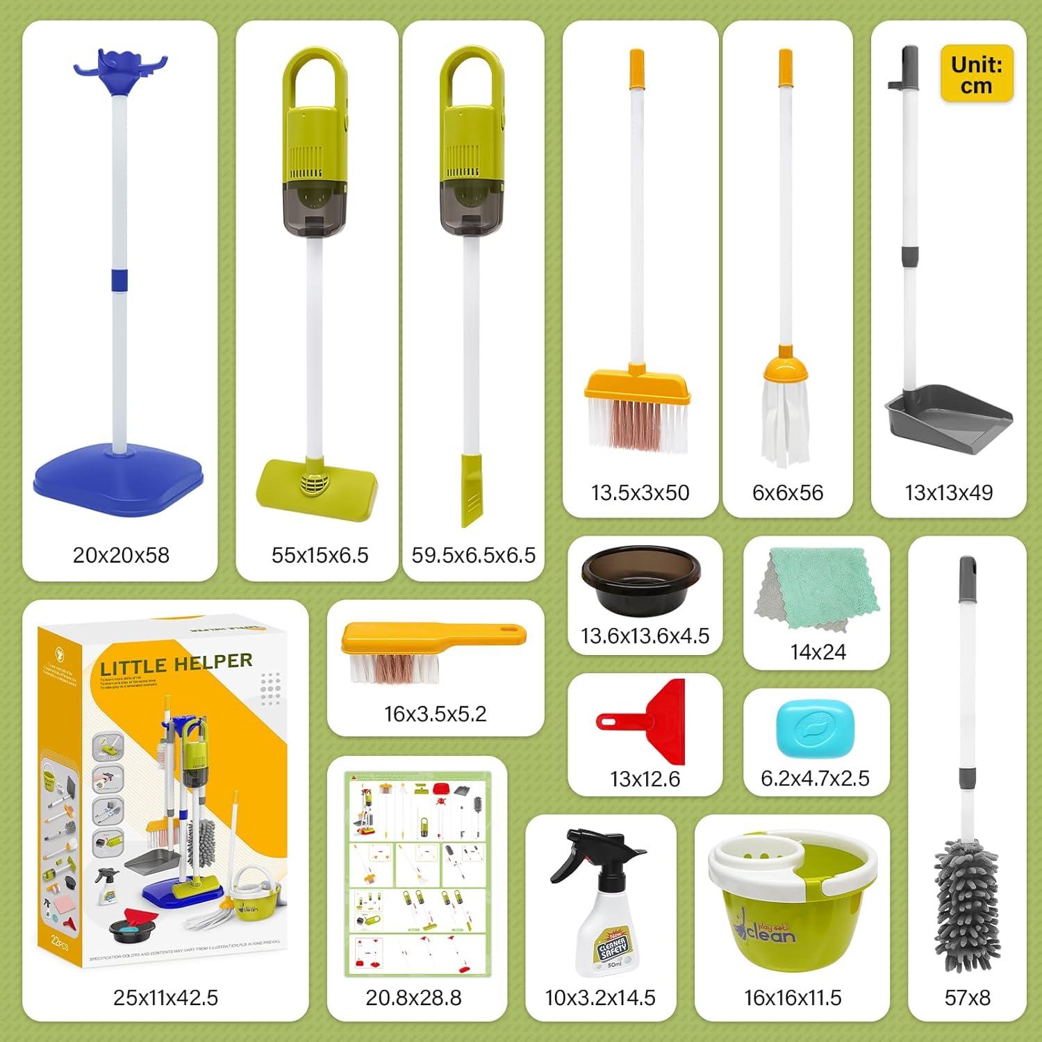 Juego de Limpieza Dreamon 14 Piezas con Aspiradora 2 en 1