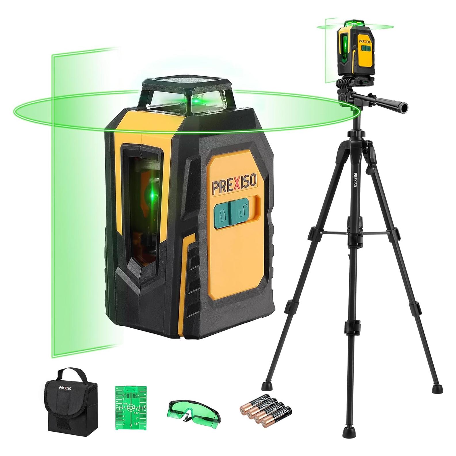 Nivel Láser PREXISO 360° Verde con Trípode 95,25 cm