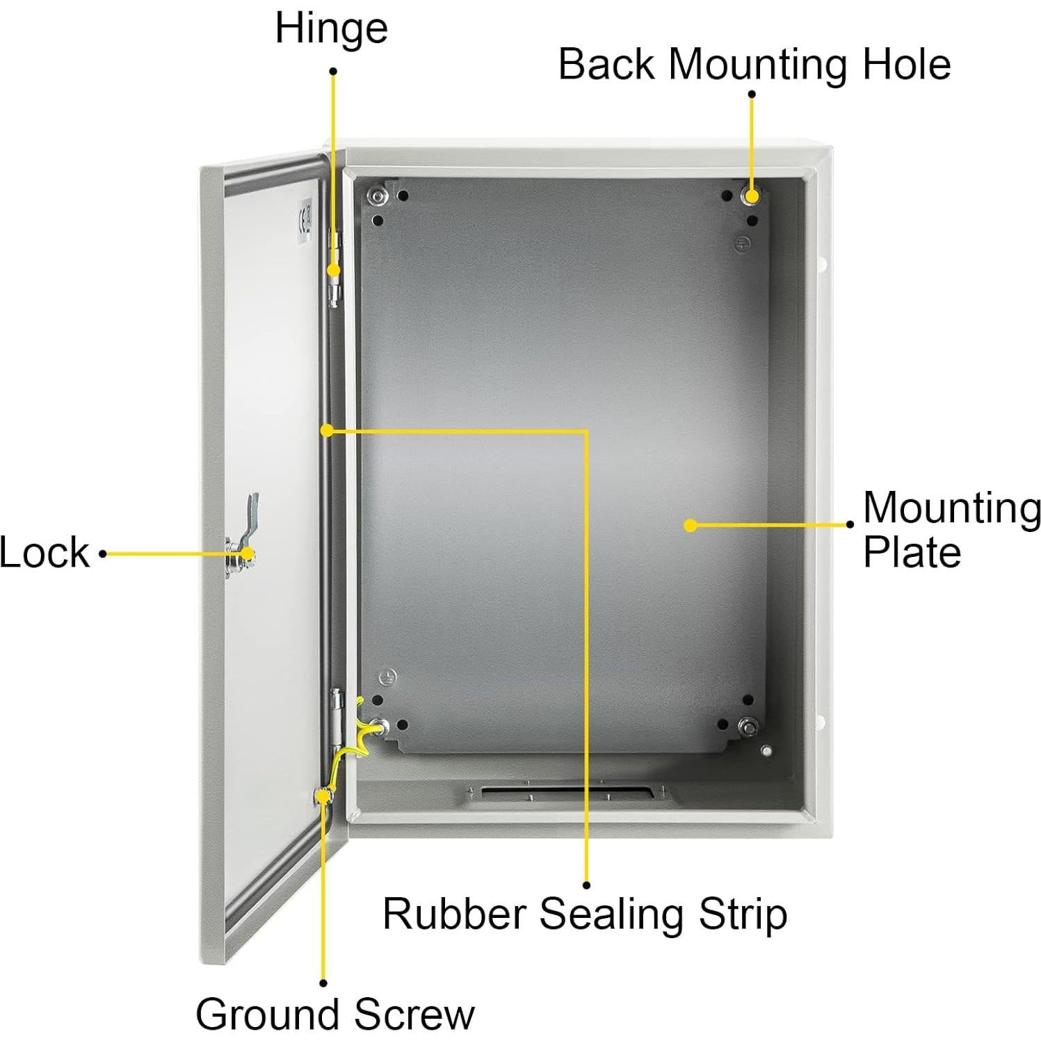 Caja de Enclosure Eléctrica VEVOR 40.64x30.48x15.24 cm IP66