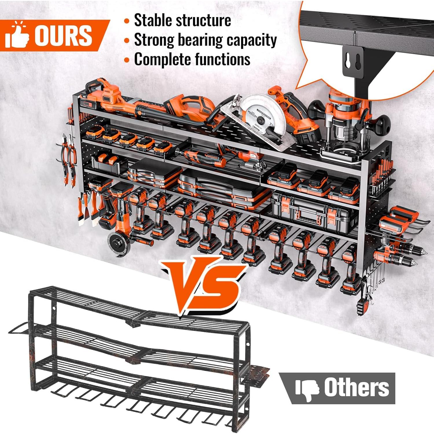 Organizador de Herramientas de Pared Shomextol 4 Capas 14 Soportes