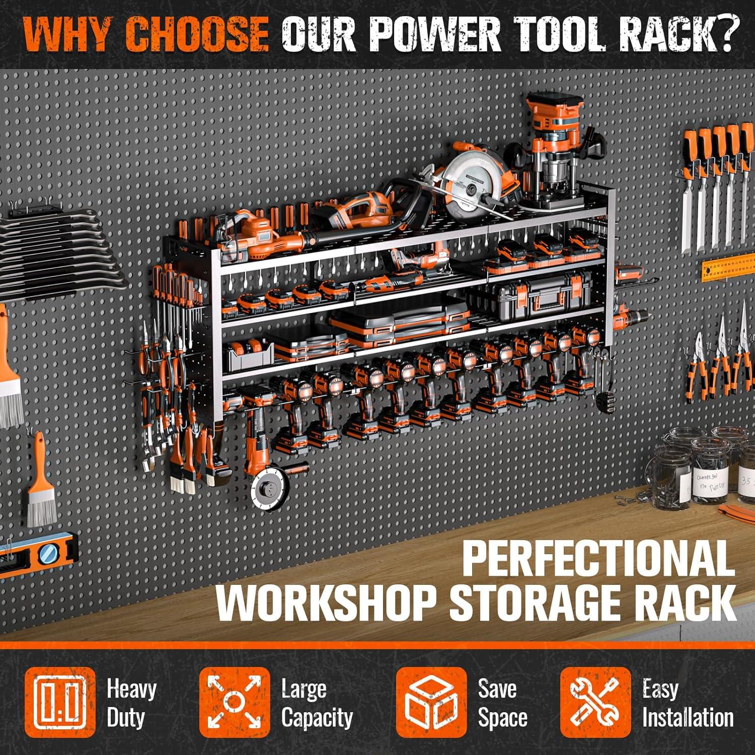 Organizador de Herramientas de Pared Shomextol 4 Capas 14 Soportes
