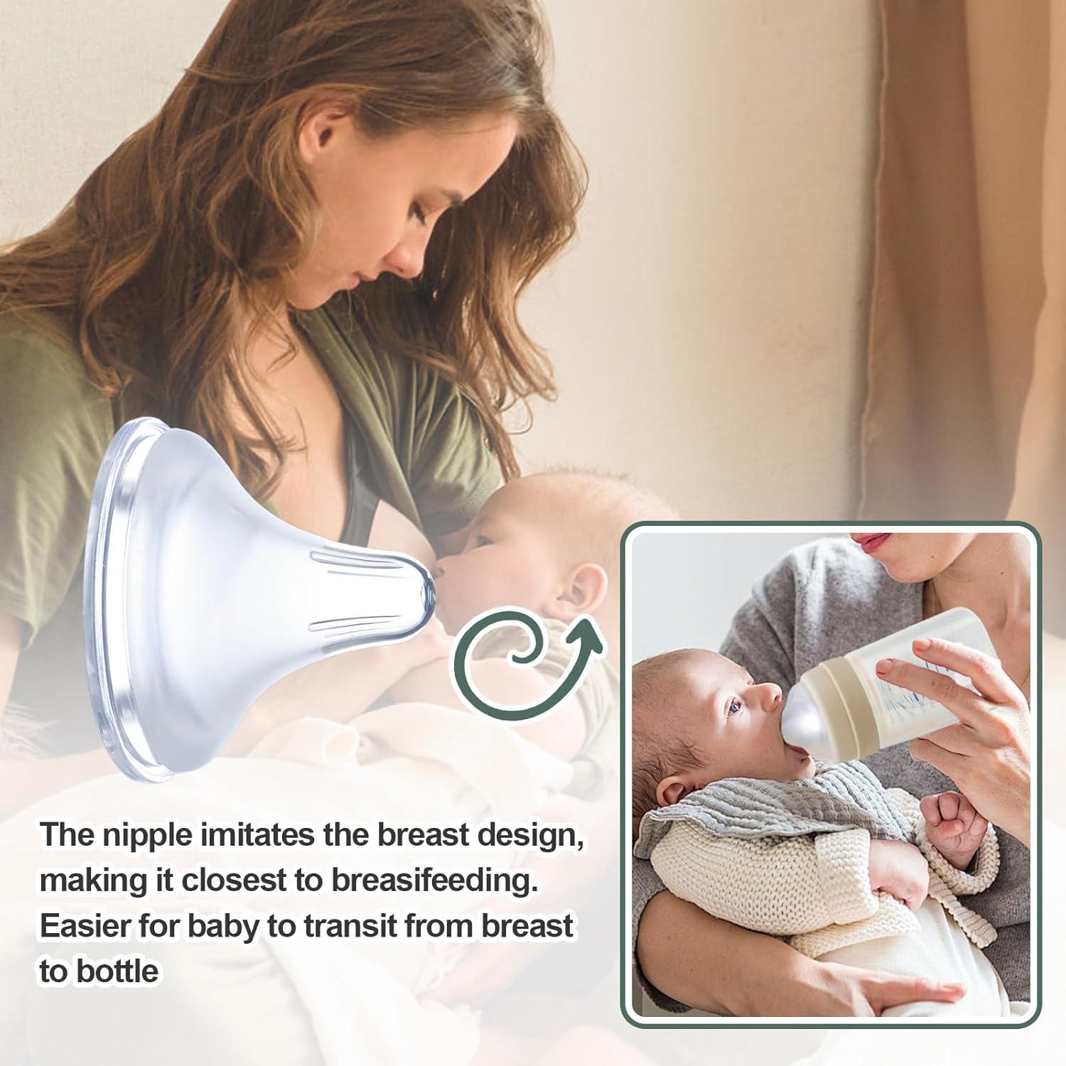 Chupetes de botella Spectra M - Silicona segura 0-12 meses, 2PCS