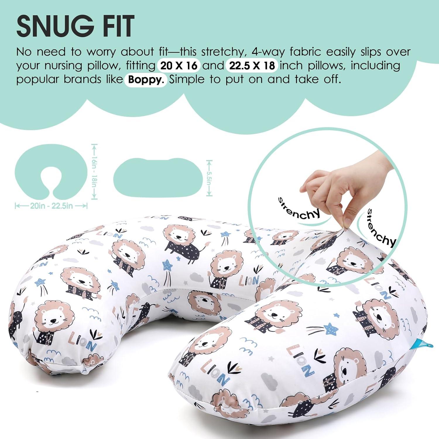 Funda de Almohada de Lactancia BROLEX Dinosaurio León - 2 Piezas