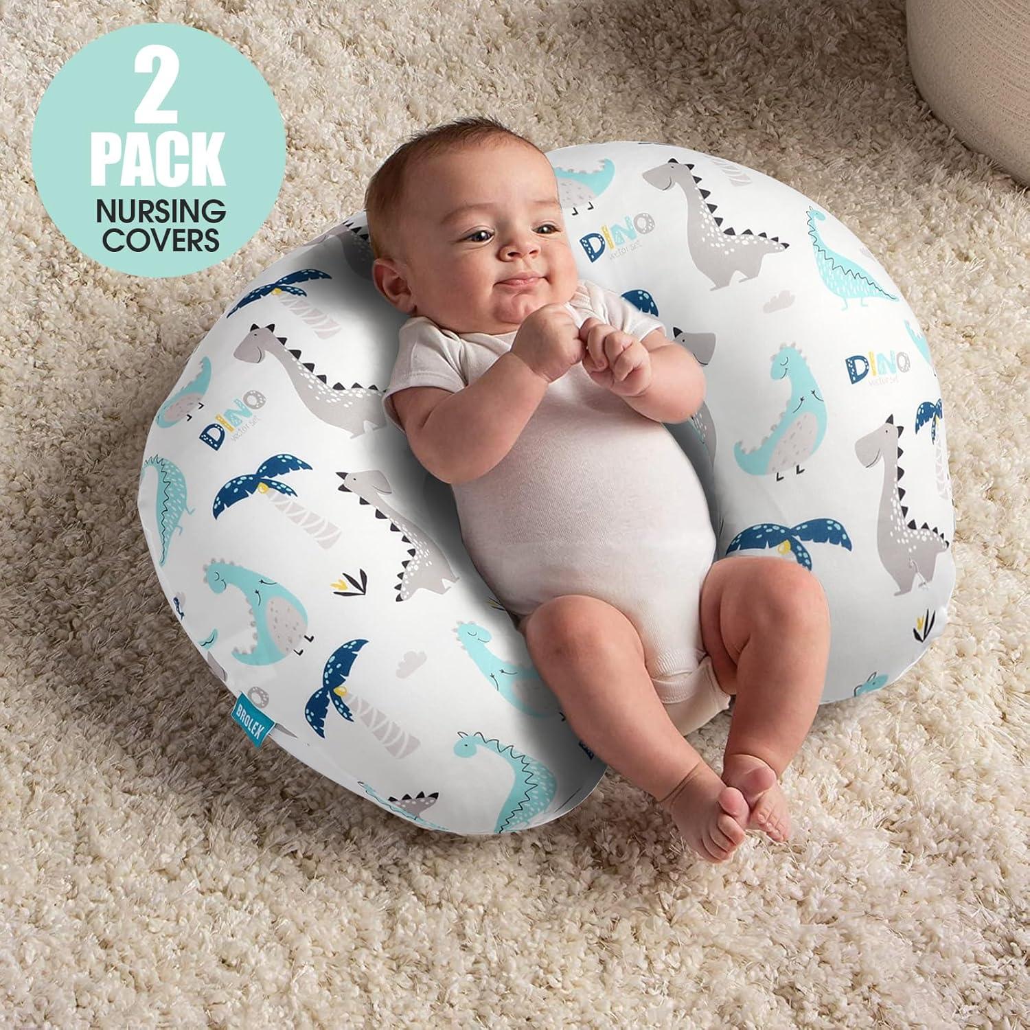 Funda de Almohada de Lactancia BROLEX Dinosaurio León - 2 Piezas