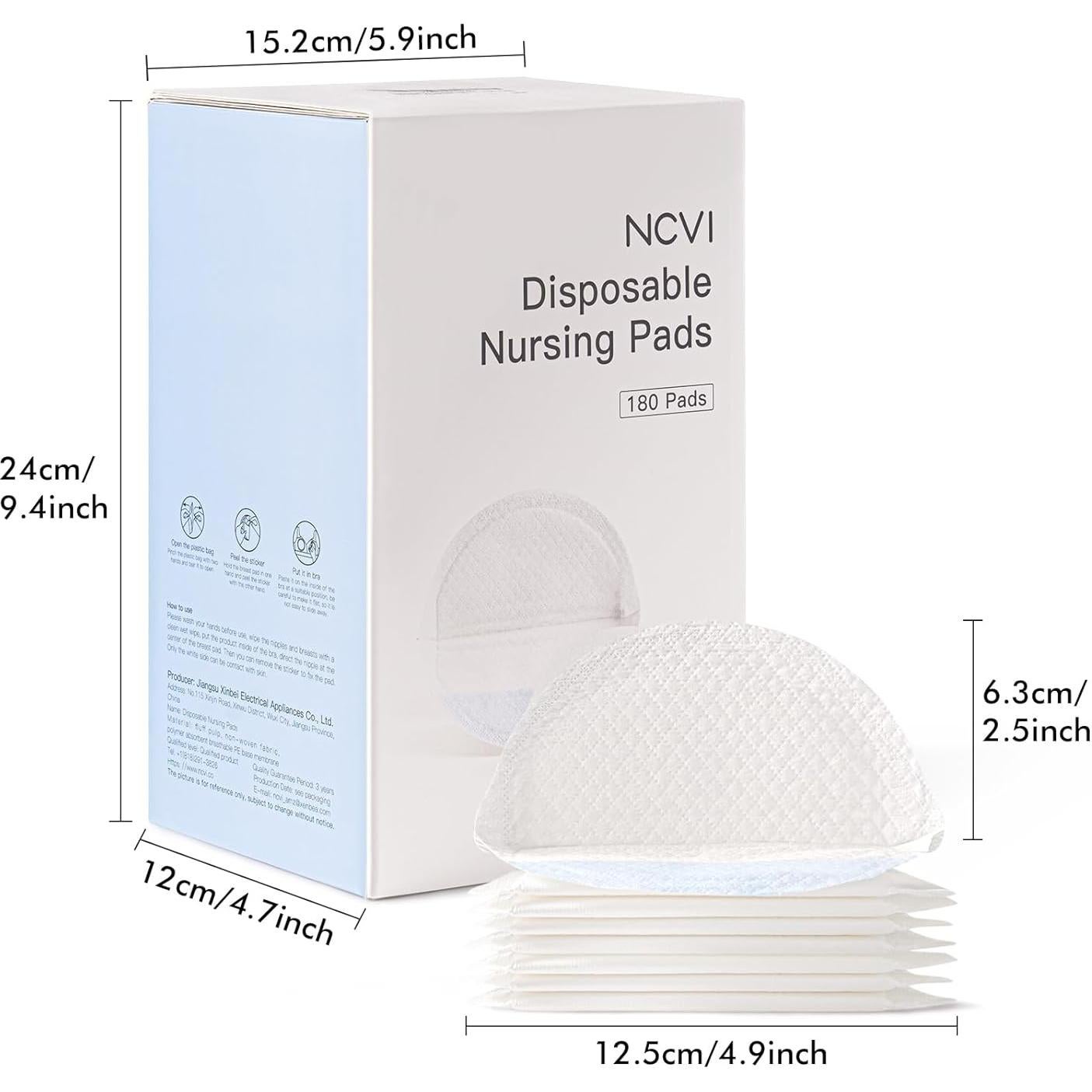 Almohadillas de Lactancia Desechables NCVI 180 Unidades Ultra Absorbentes