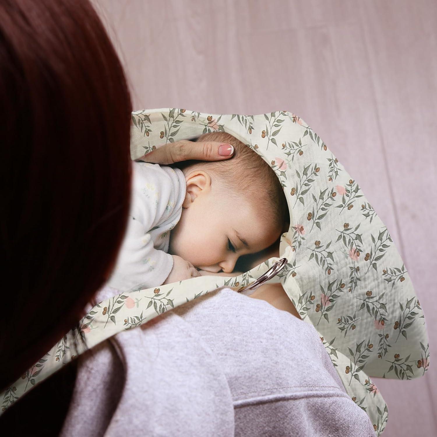 Cubierta de Lactancia ANYEDDE Muselina Verde 59.7x80cm