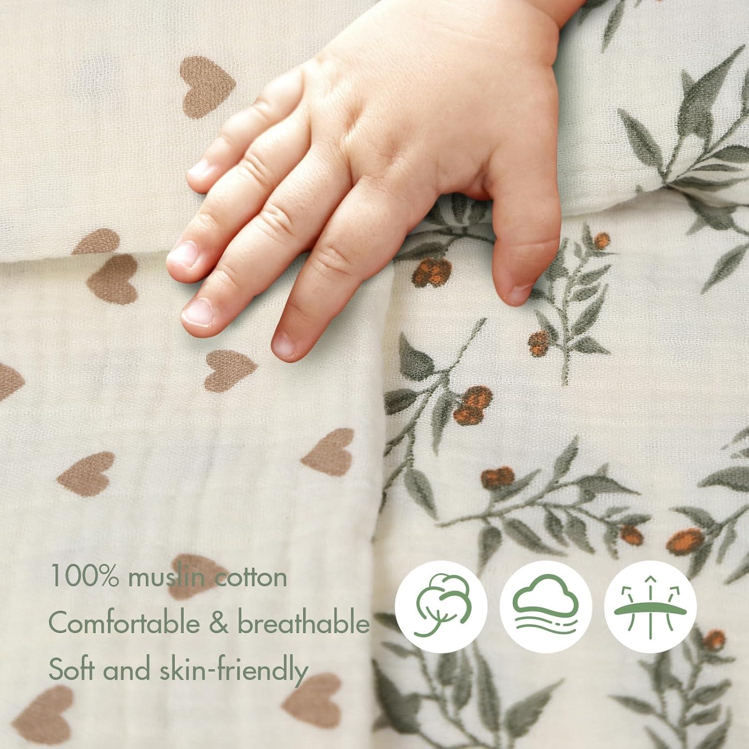 Cubierta de Lactancia ANYEDDE Muselina Verde 59.7x80cm