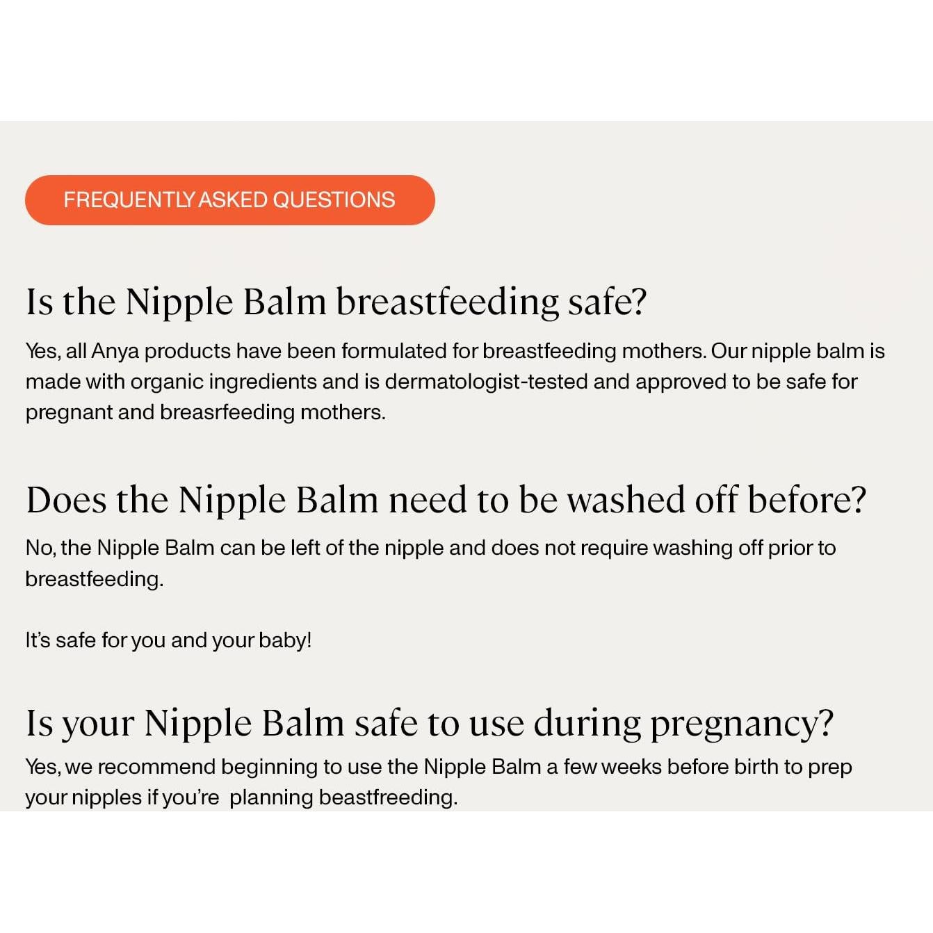 Bálsamo para Pezones Orgánico ANYA 90g - Alivio Lactancia