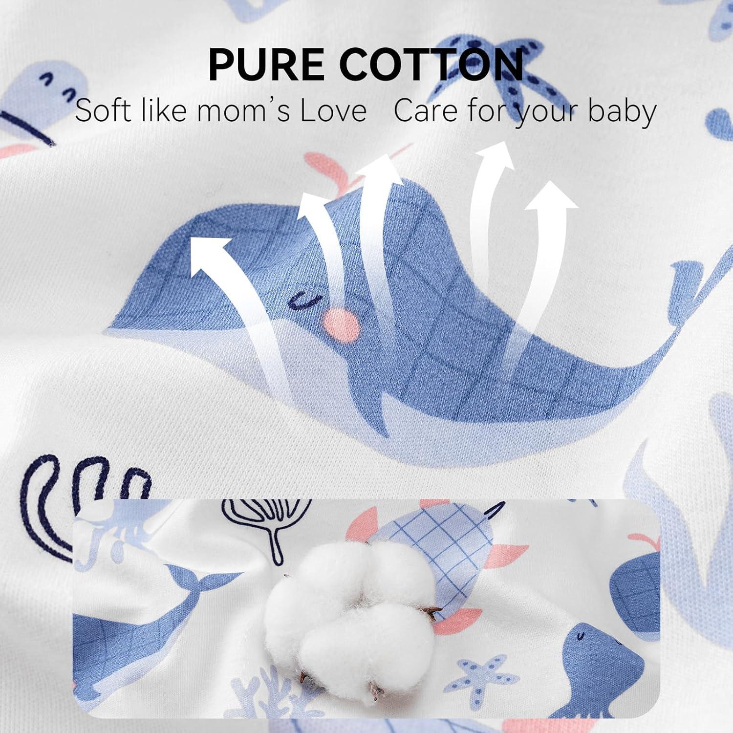 Saco de Sueño para Bebé 0-6 Meses Algodón 0.5 Tog 2 Piezas