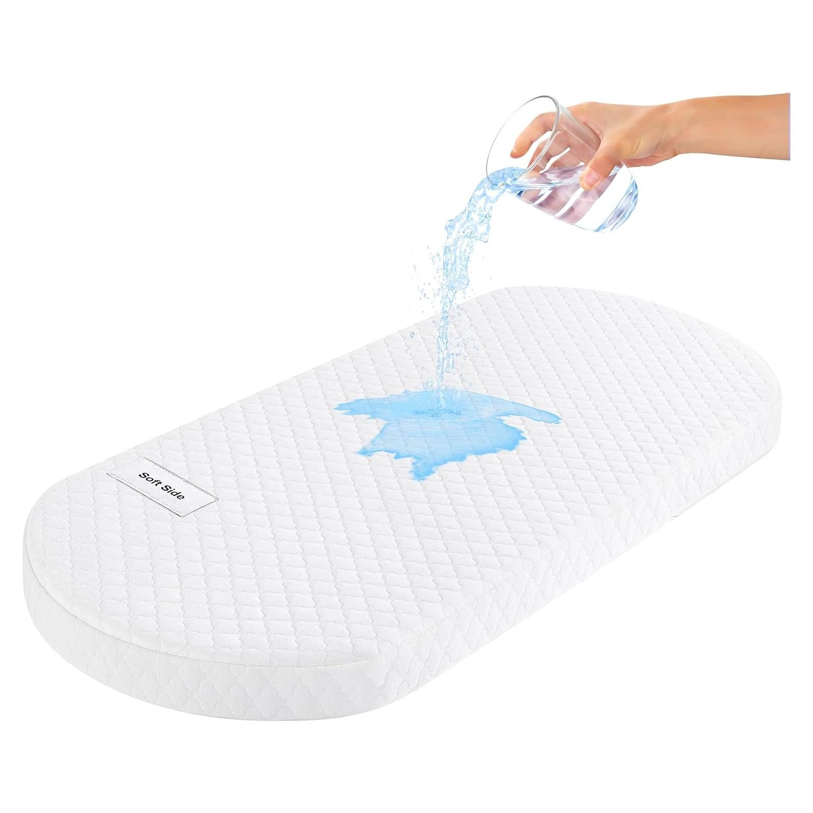 Colchón Ovalado para Cuna Pro Goleem 76.2x38.1cm Espuma Memoria