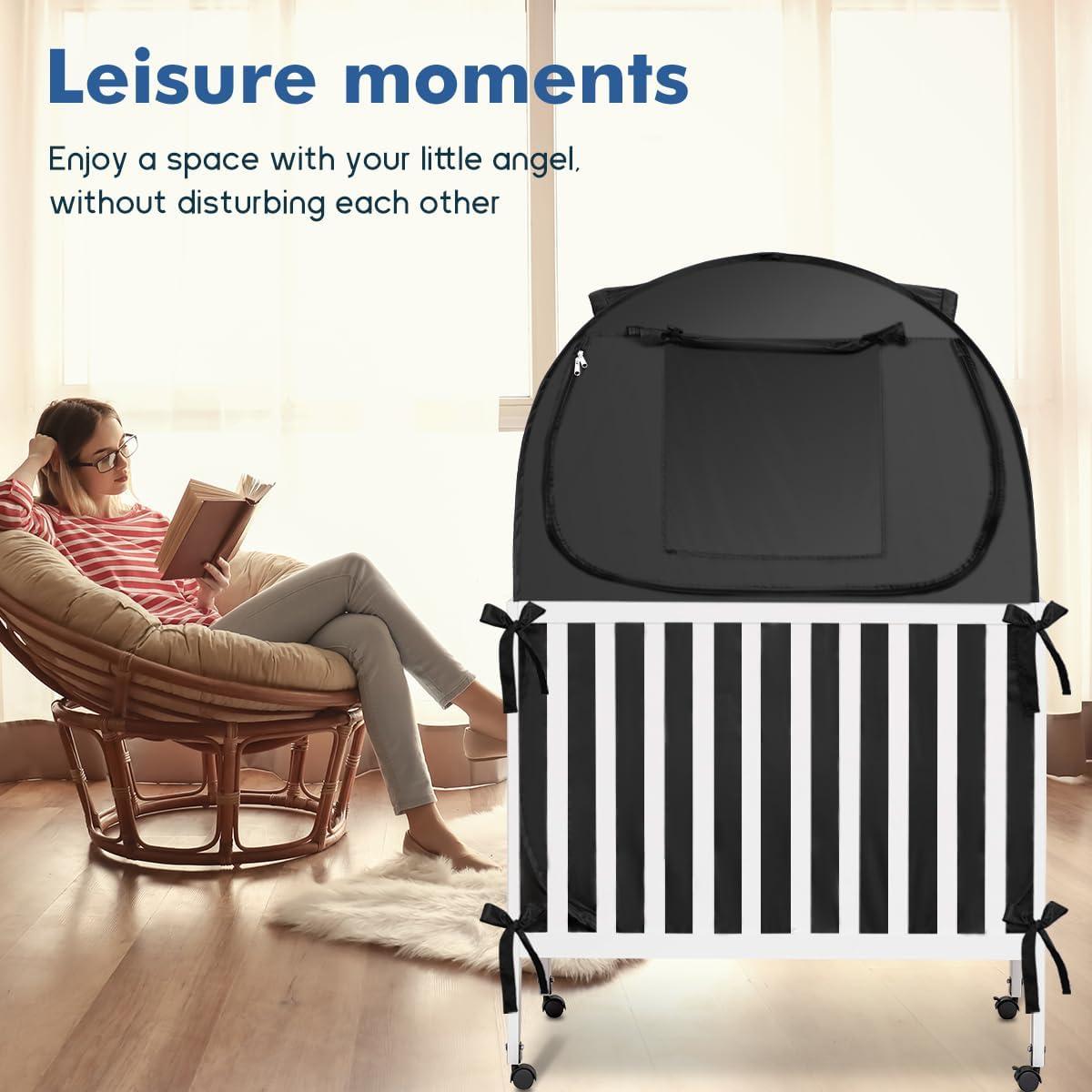 Cubierta Oscurecida L RUNNZER para Pack N Play - Negro 1.01m