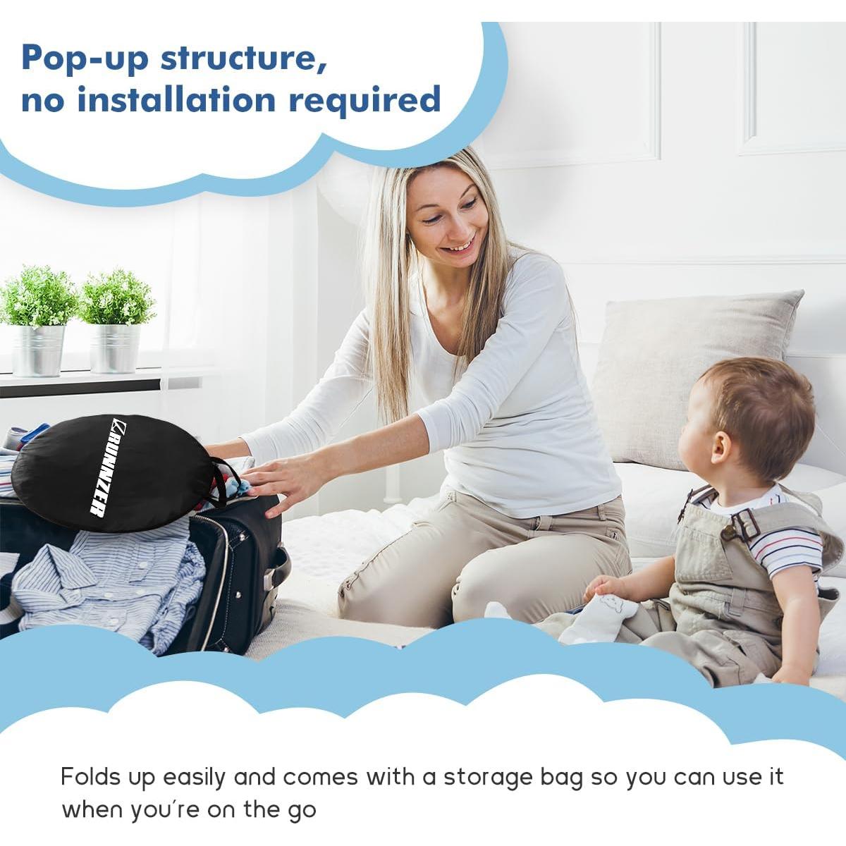 Cubierta Oscurecida L RUNNZER para Pack N Play - Negro 1.01m