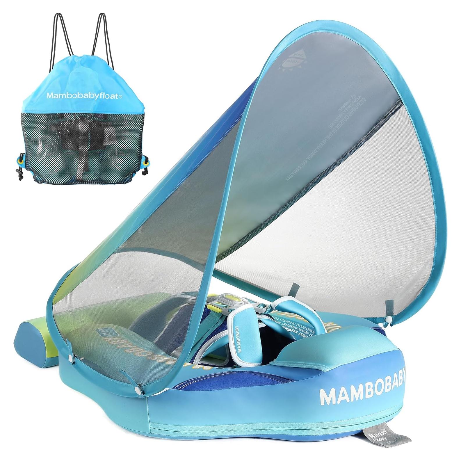 Flotador de Natación Mambobaby con Dosel UV 50+ para Bebés