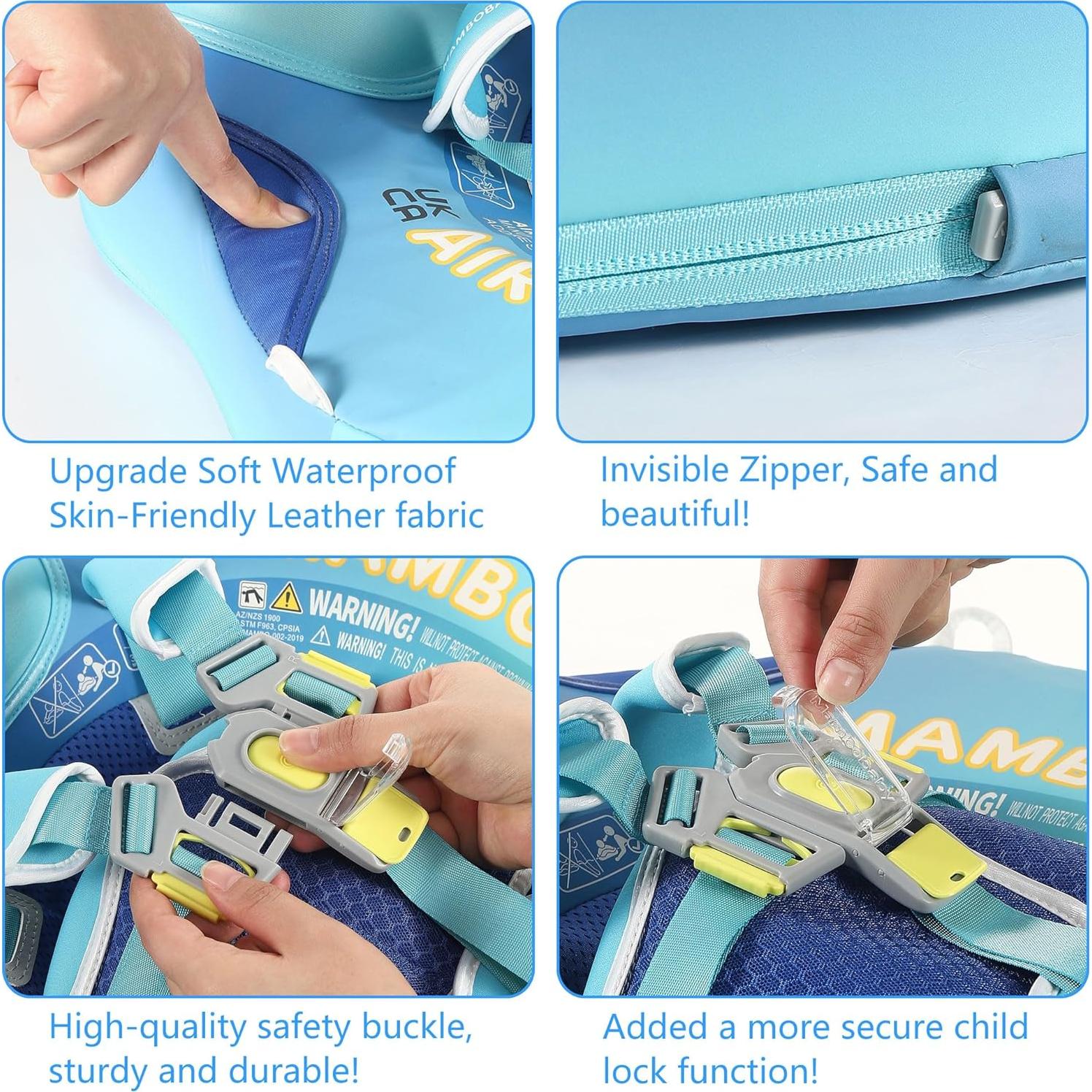 Flotador de Natación Mambobaby con Dosel UV 50+ para Bebés